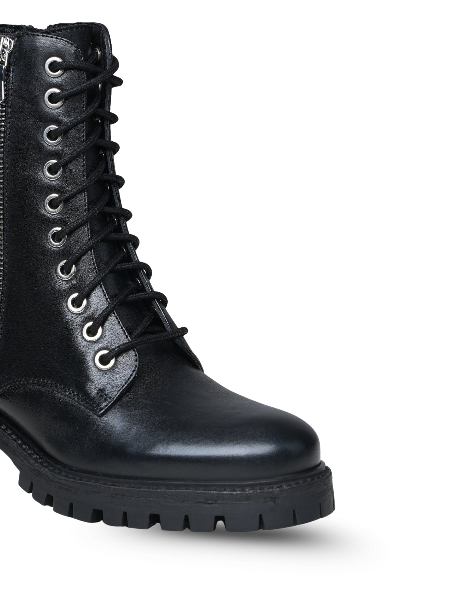 Ezok Women's Casual Leather Boots | Stylish Lace-Up Design with Cushioned Insole | Durable, Comfortable & Trendy for Daily Wear