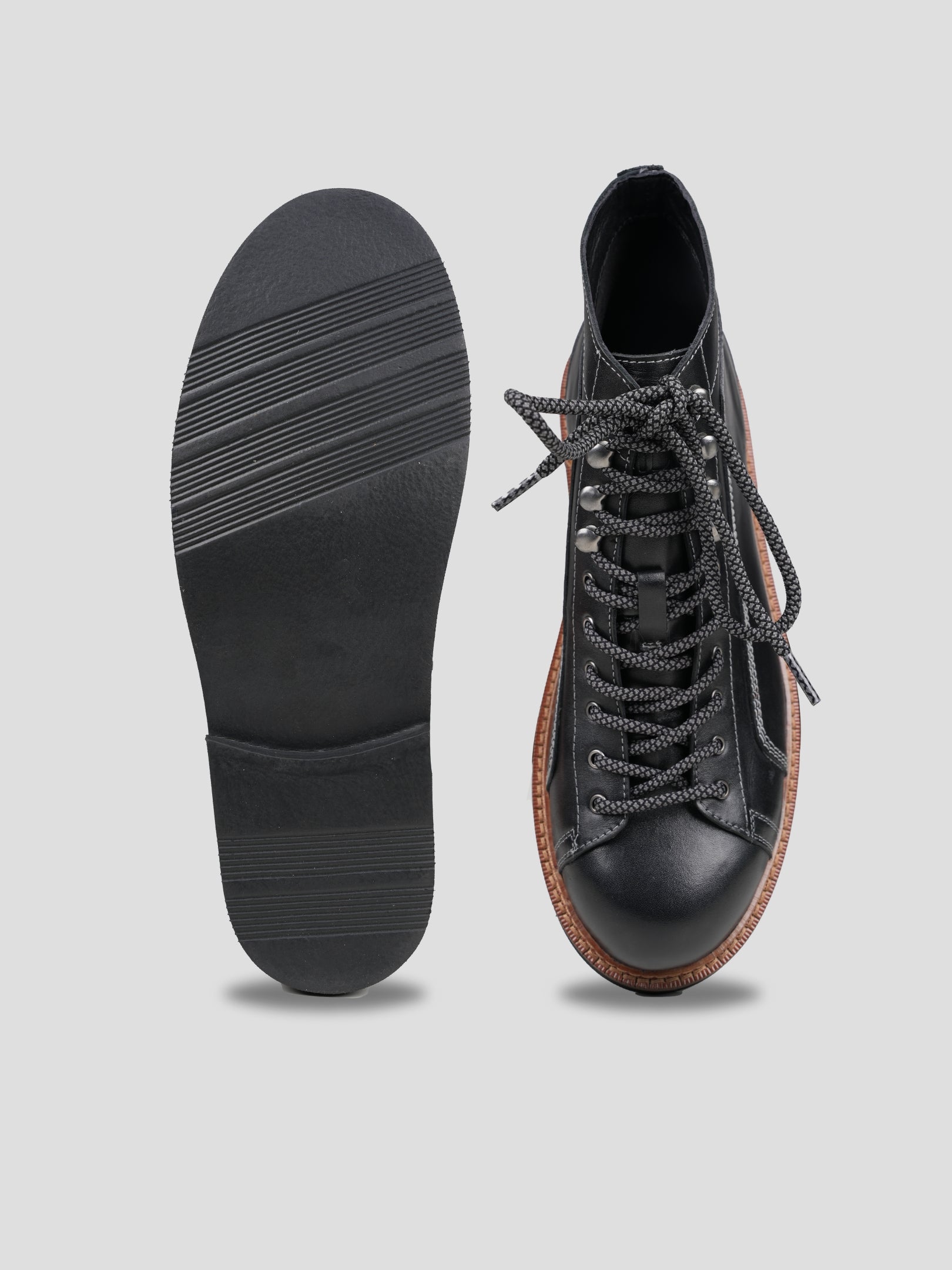 Ezok lace Up leather Boots for Men