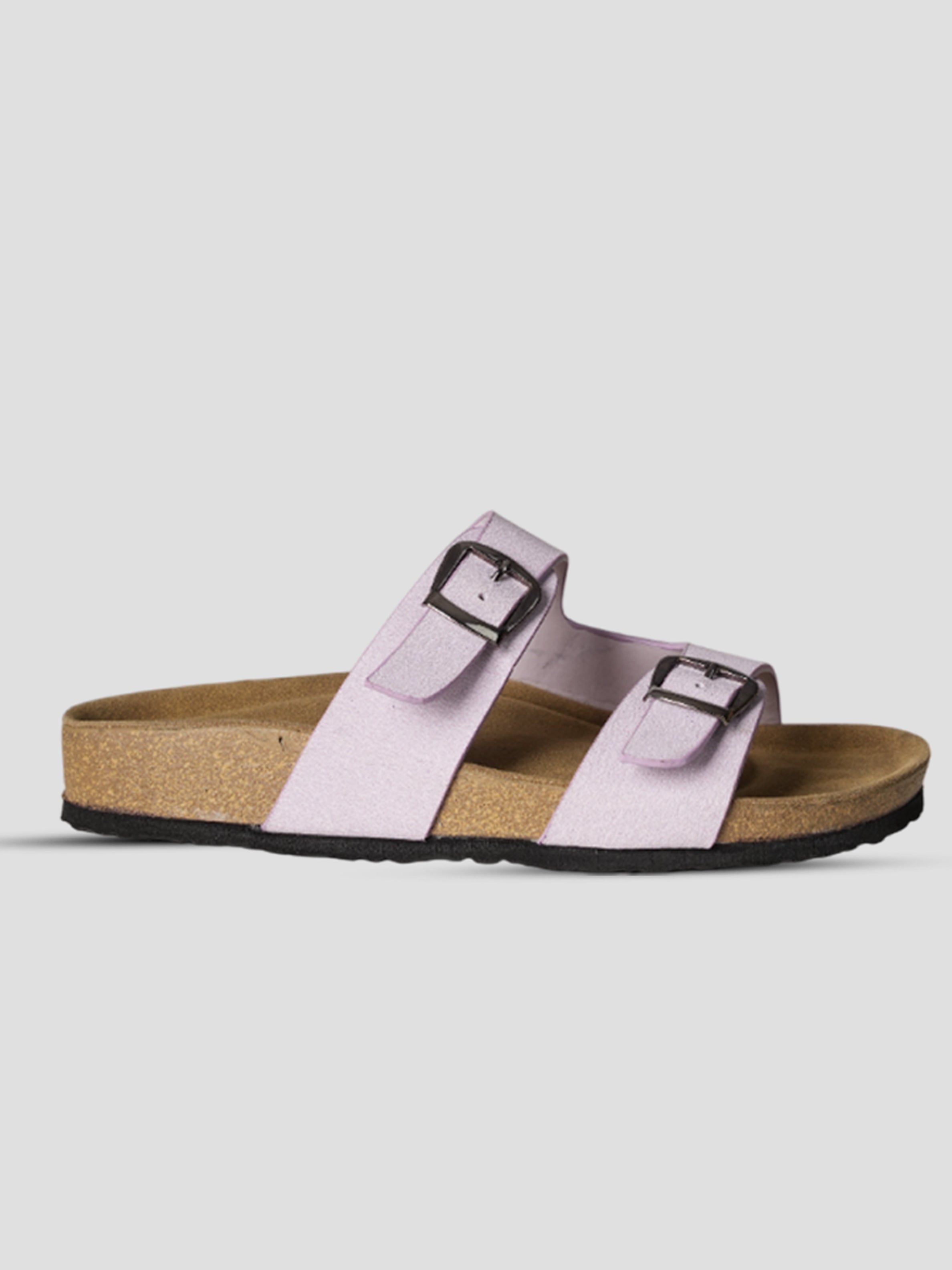 Jive Vibe By Ezok Purple Synthetic Slip On With Buckle Sandals