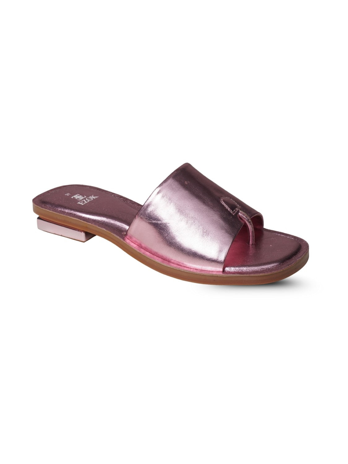 Women’s Pink Slip-On Flats | Comfortable Daily Wear Toe-Ring Sandals | Stylish Casual Flats for Women | Lightweight Soft Sole Footwear