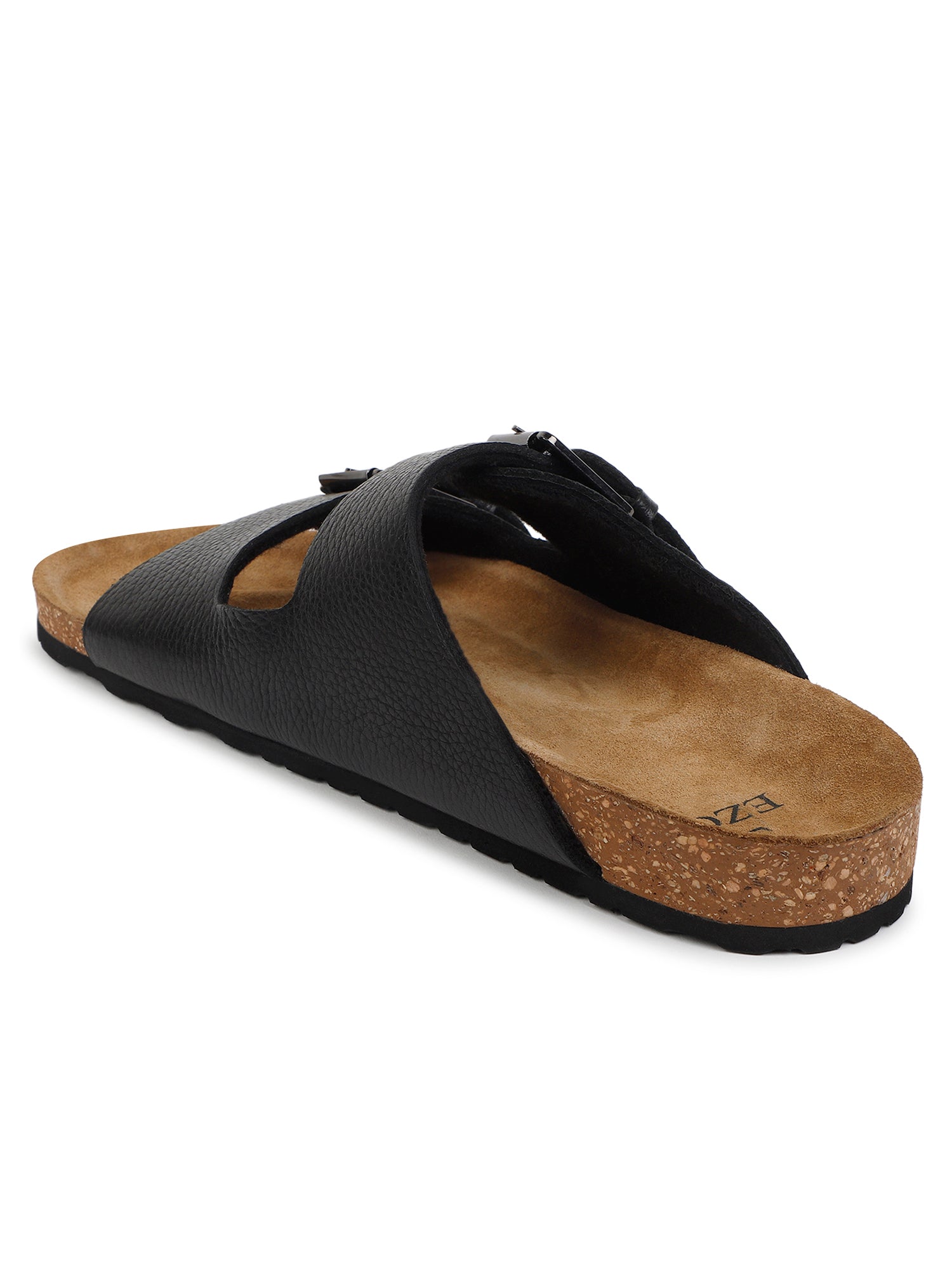 Leather sandal for men (black)