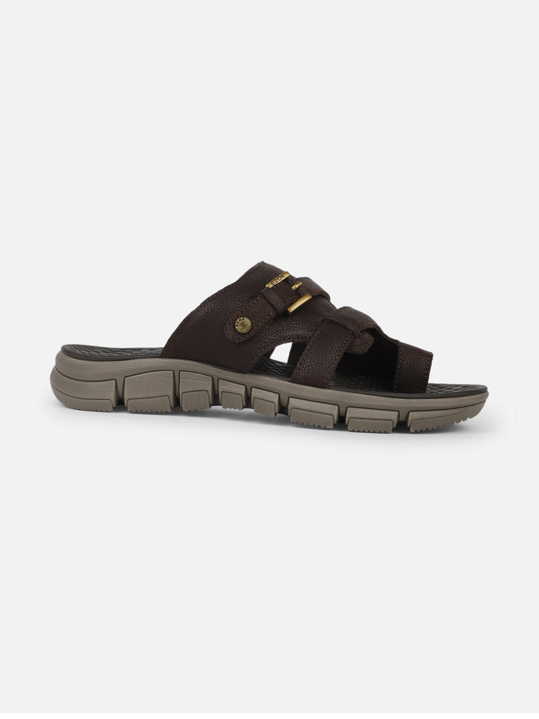 Leather brown sandal for men