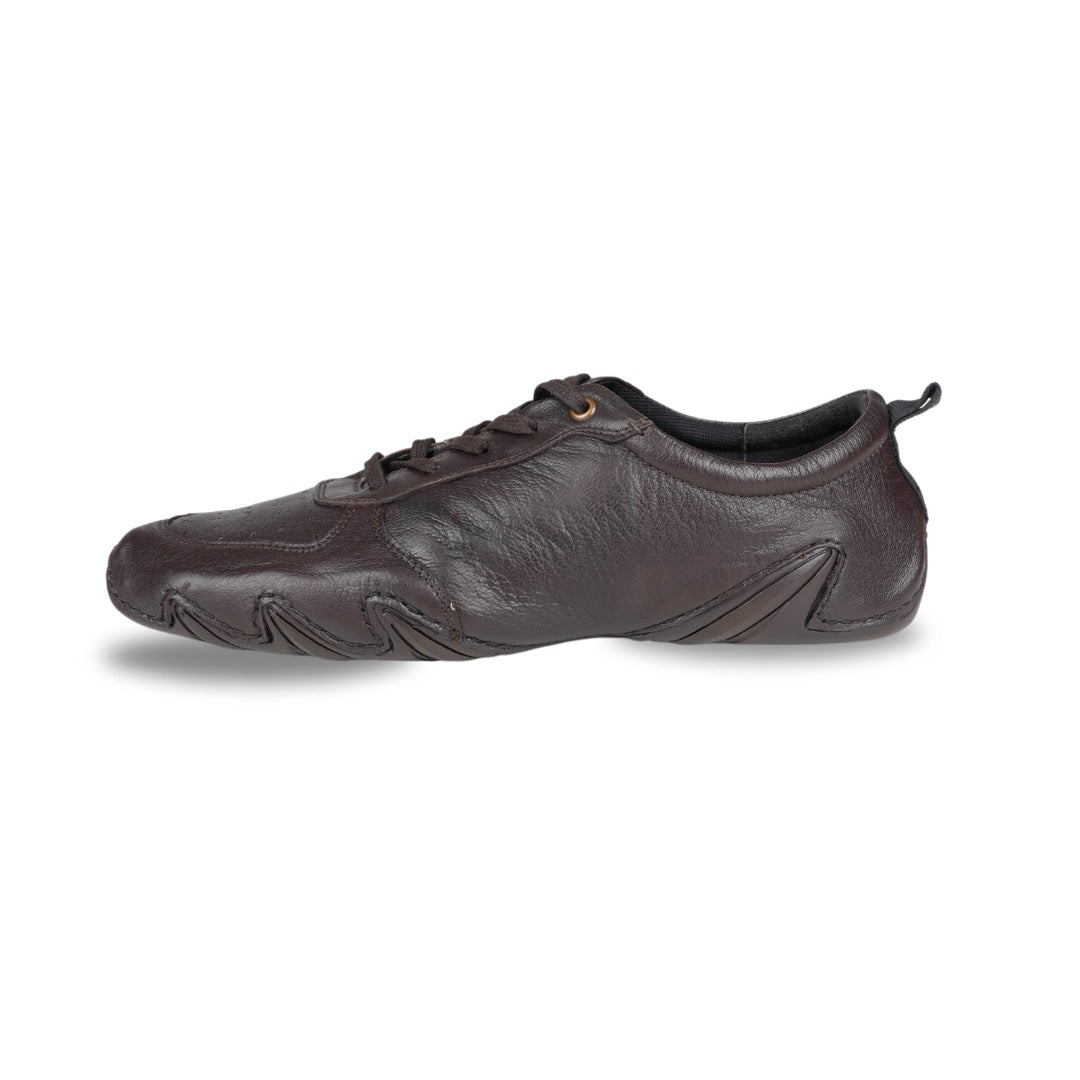 Ezok Men Leather Lace-Up Casual Shoes