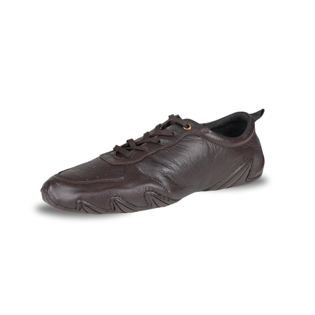 Ezok Men Leather Lace-Up Casual Shoes