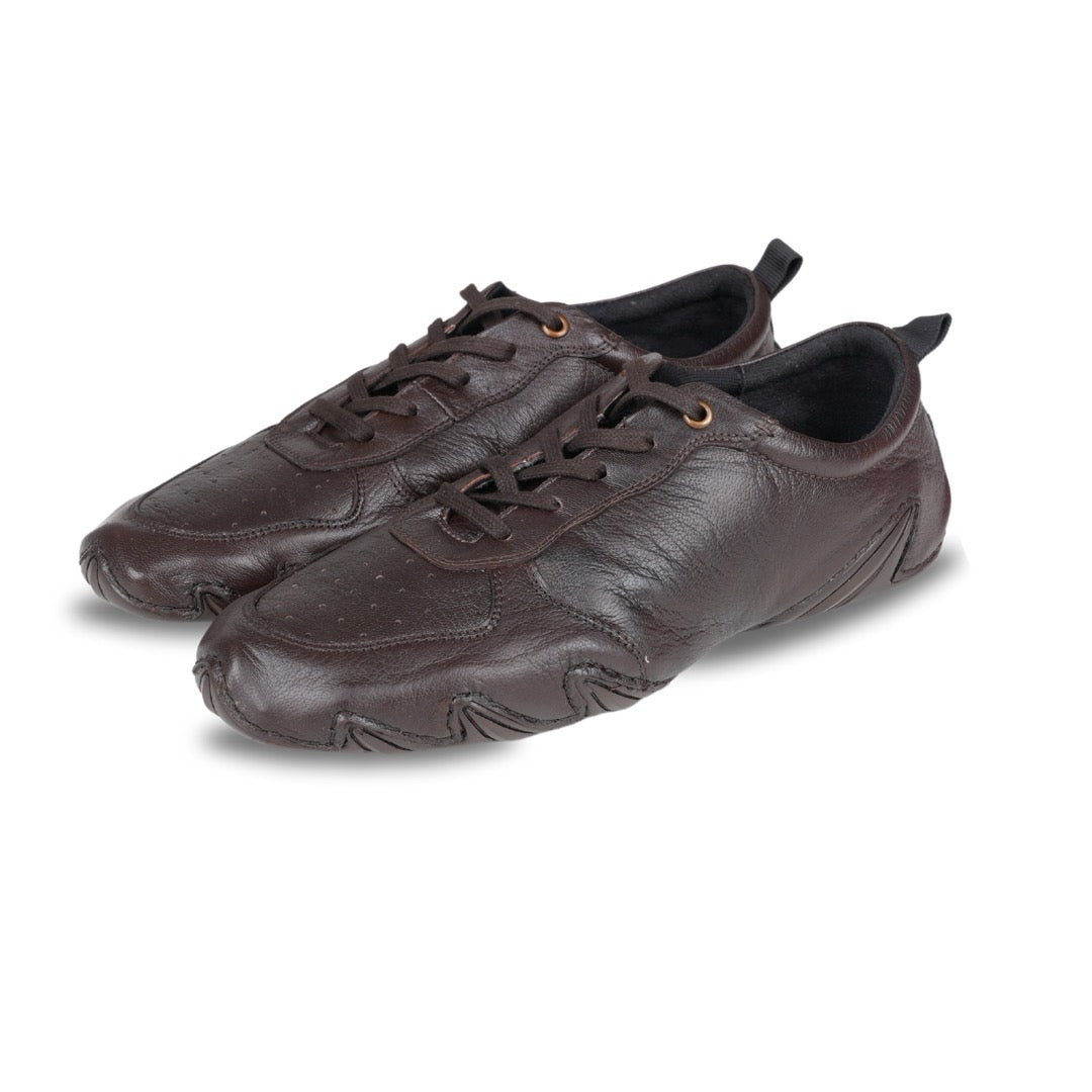 Ezok Men Leather Lace-Up Casual Shoes