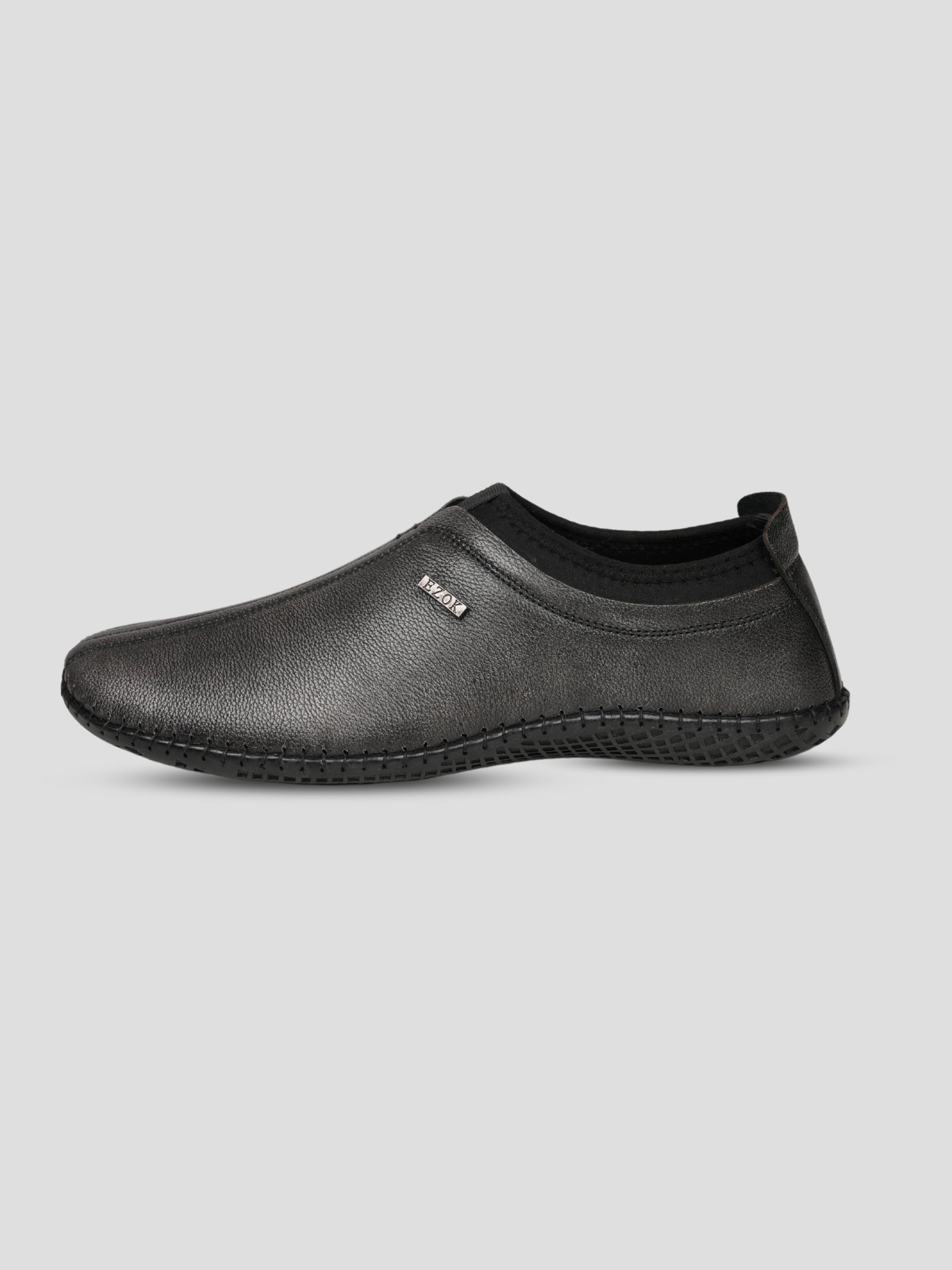 Ezok Men's Leather Slip-On Casual Shoes - Effortless Style & Comfort