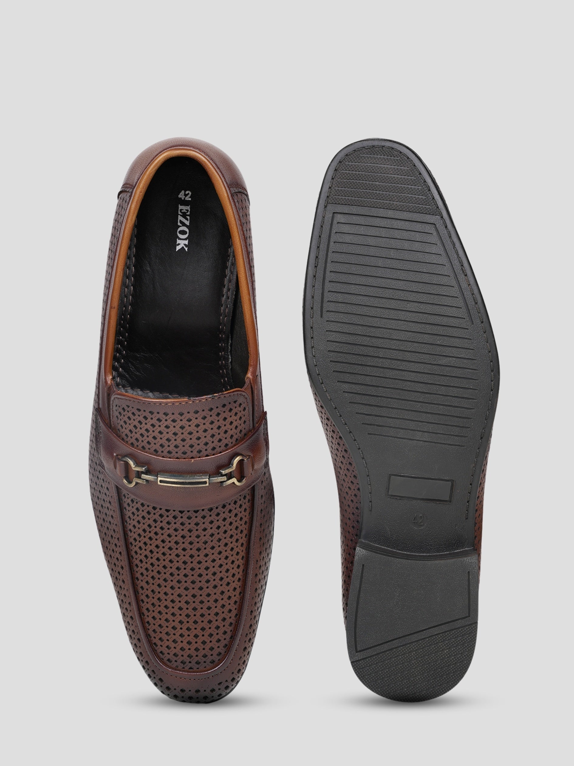 EZOK Men's Slip-On Leather Casual Shoes – Stylish & Comfortable