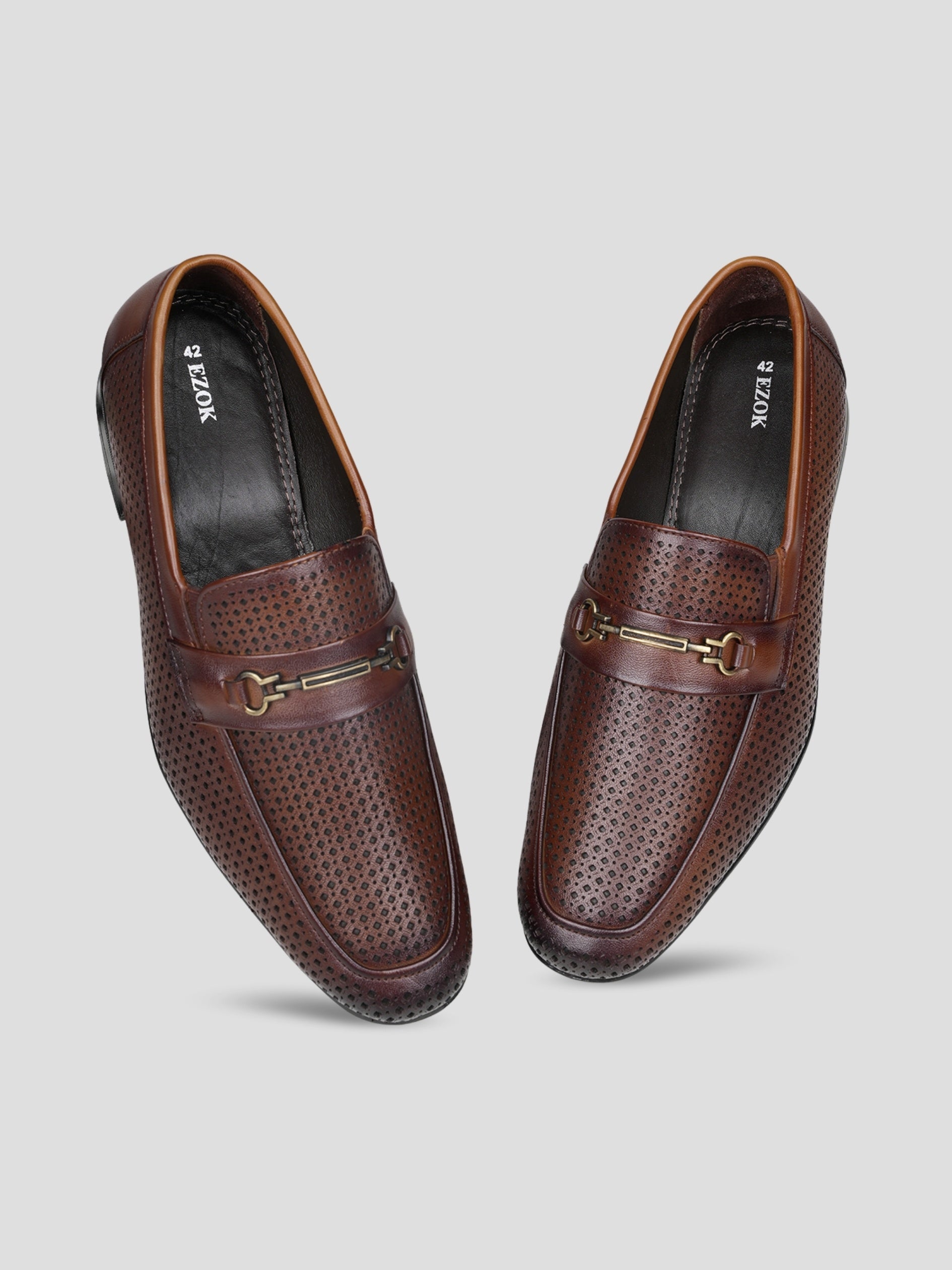 EZOK Men's Slip-On Leather Casual Shoes – Stylish & Comfortable