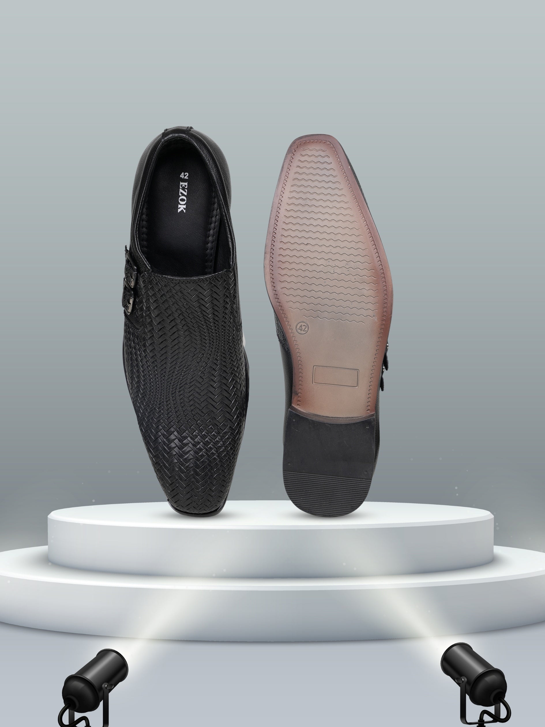 EZOK Men's Slip-On Leather Casual Shoes – Stylish & Comfortable