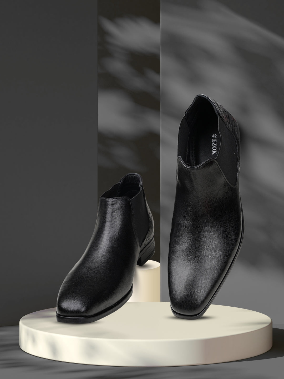 Ezok Men's Leather Casual Slip-On Shoes | Comfortable & Easy to Wear