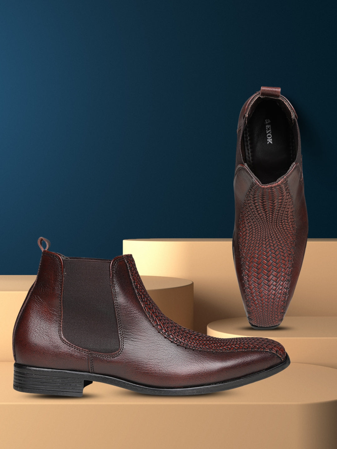 Ezok Men's Leather Casual Slip-On Shoes | Comfortable & Easy to Wear