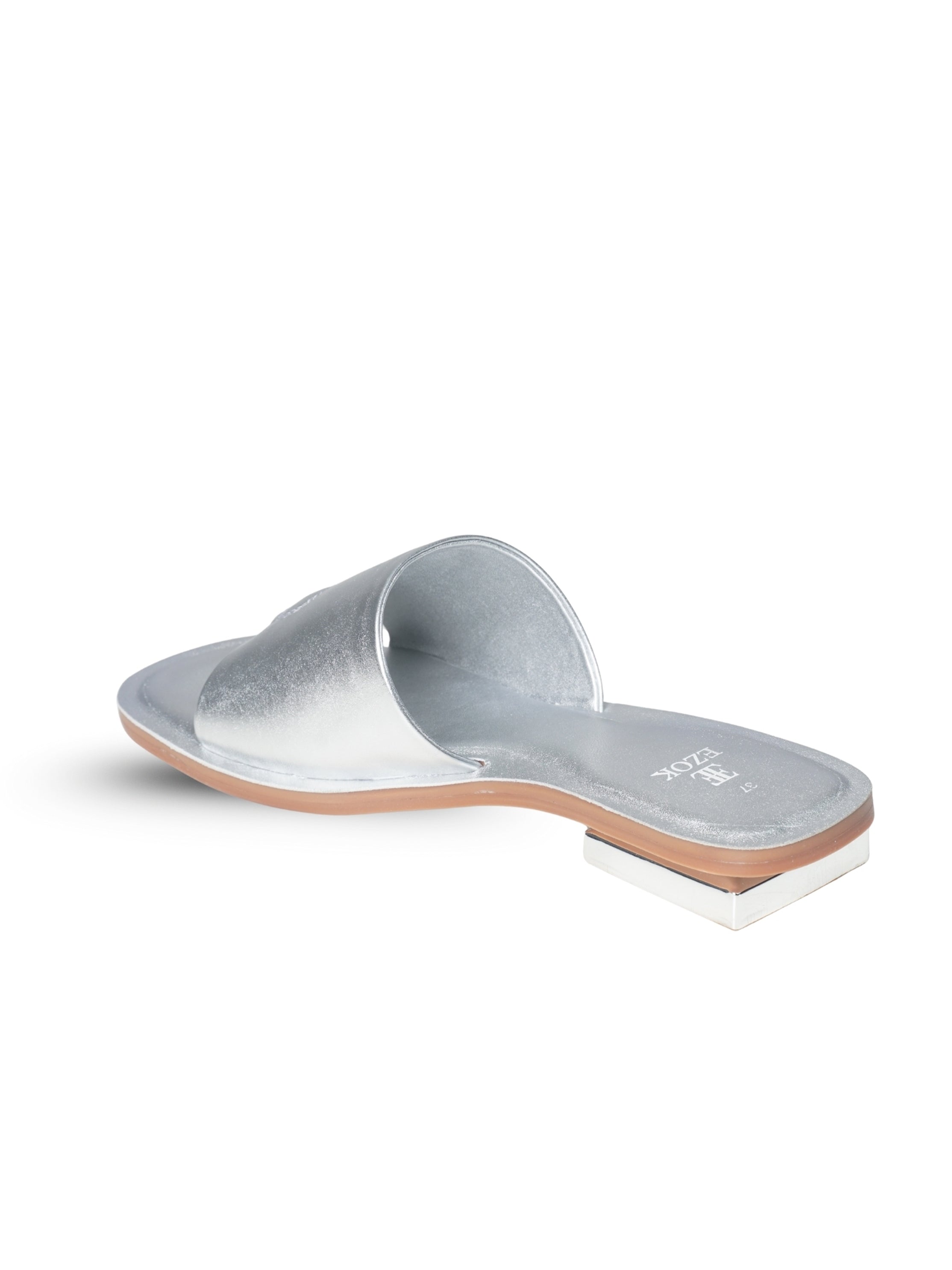 Ezok Women's Casual Leather Sandals | Stylish Open-Toe Flats Design with Cushioned Insole | Durable, Comfortable & Trendy for Daily Wear