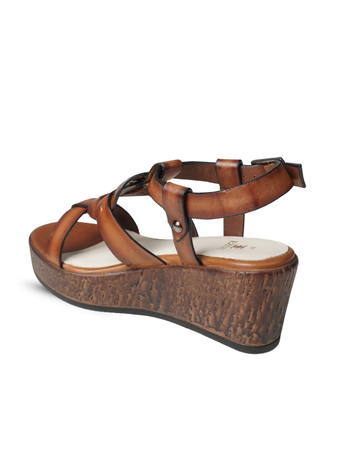 Ezok Women's Casual Genuine Leather Sandals | Stylish Open-Toe Design with Cushioned Insole | Comfortable & Trendy for Everyday Wear