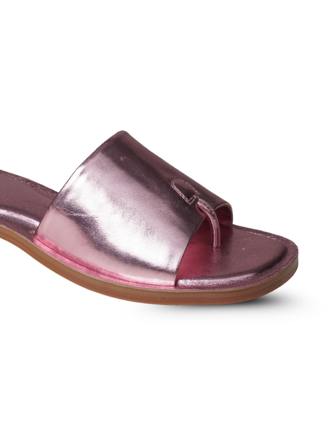Women’s Pink Slip-On Flats | Comfortable Daily Wear Toe-Ring Sandals | Stylish Casual Flats for Women | Lightweight Soft Sole Footwear