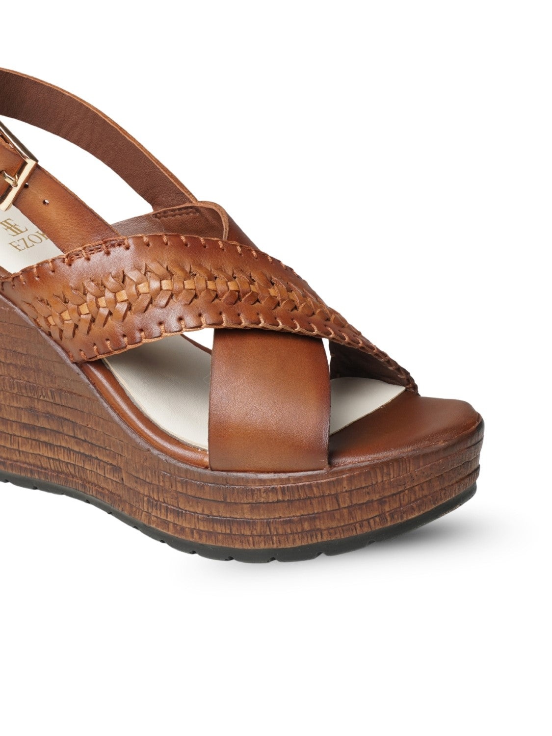 Ezok Women's Casual Genuine Leather Sandals | Stylish Open-Toe Design with Cushioned Insole | Comfortable & Trendy for Everyday Wear