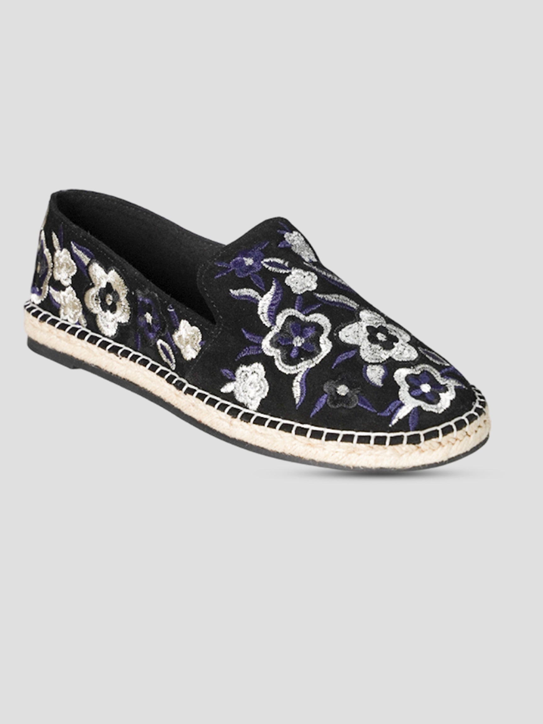 Ezok Black Suede Leather Slip On Casual Shoe