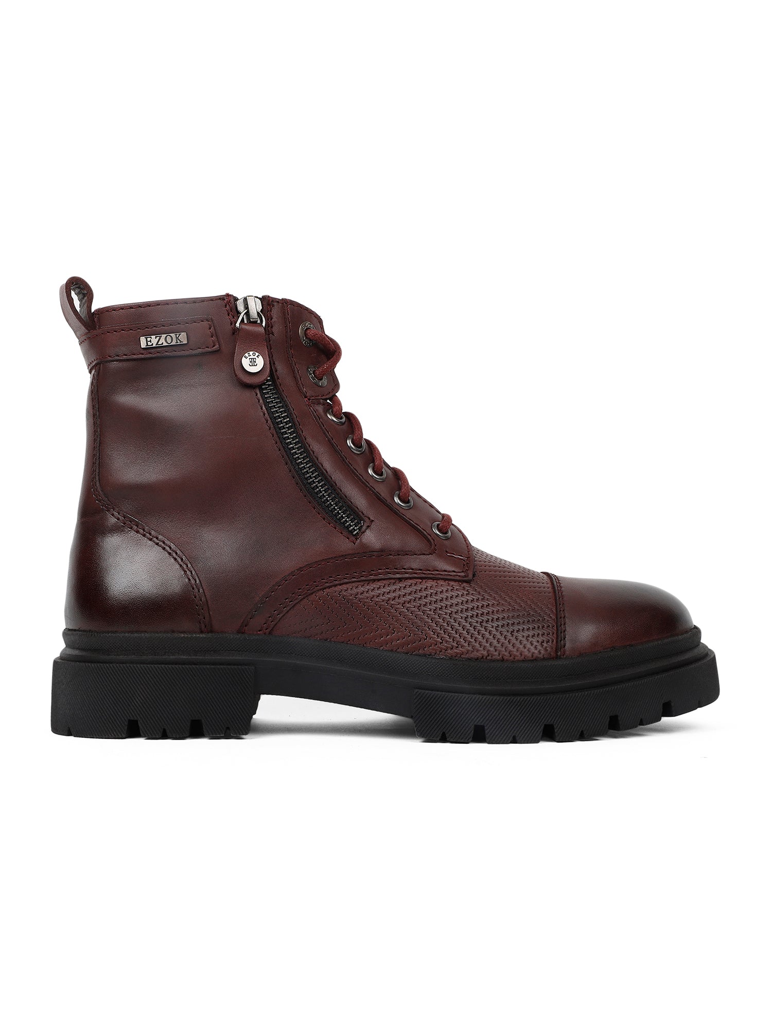Ezok Bordo Leather Boot Shoes For Men(2501)
