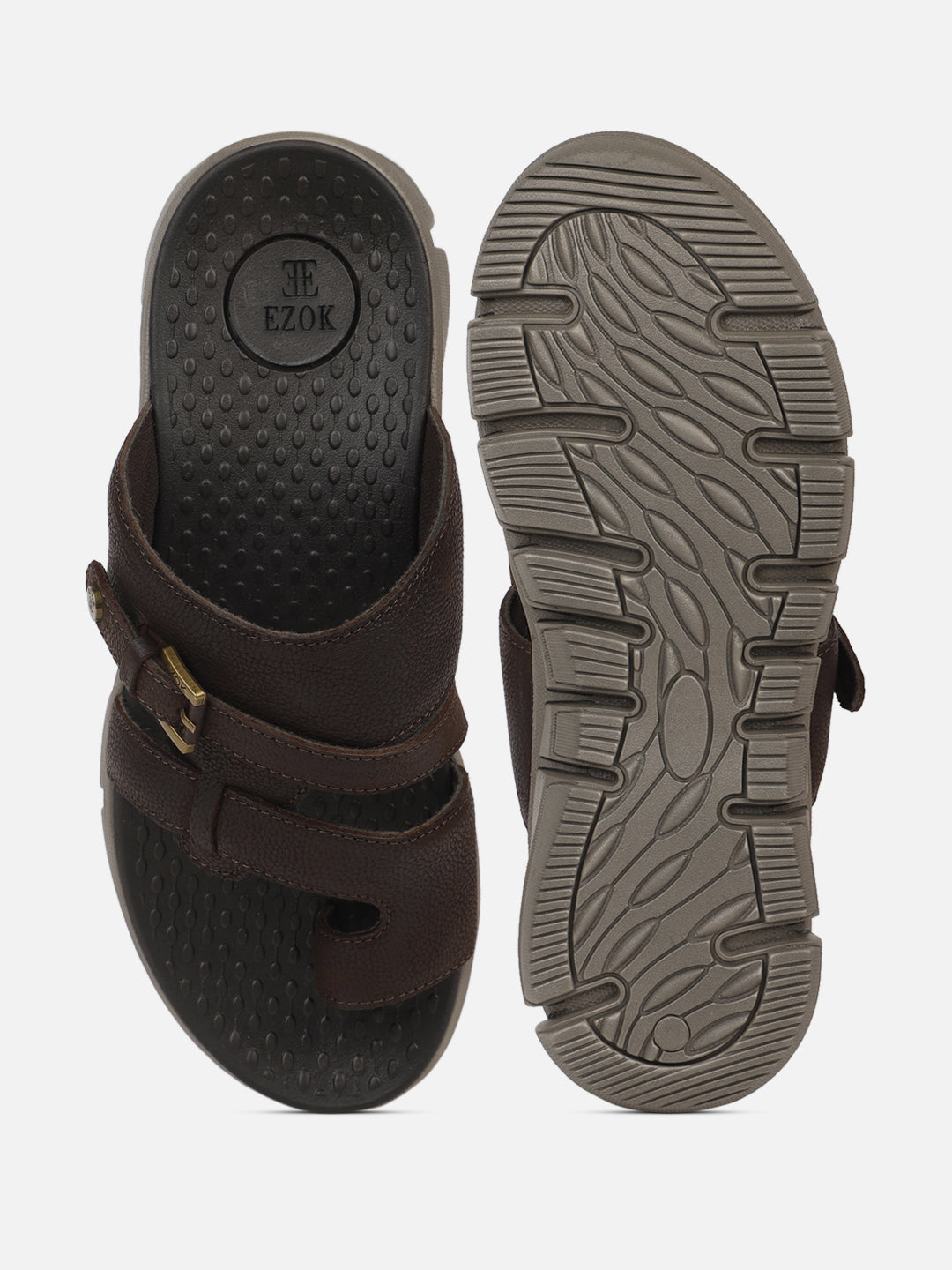 Leather sandal for men (brown)