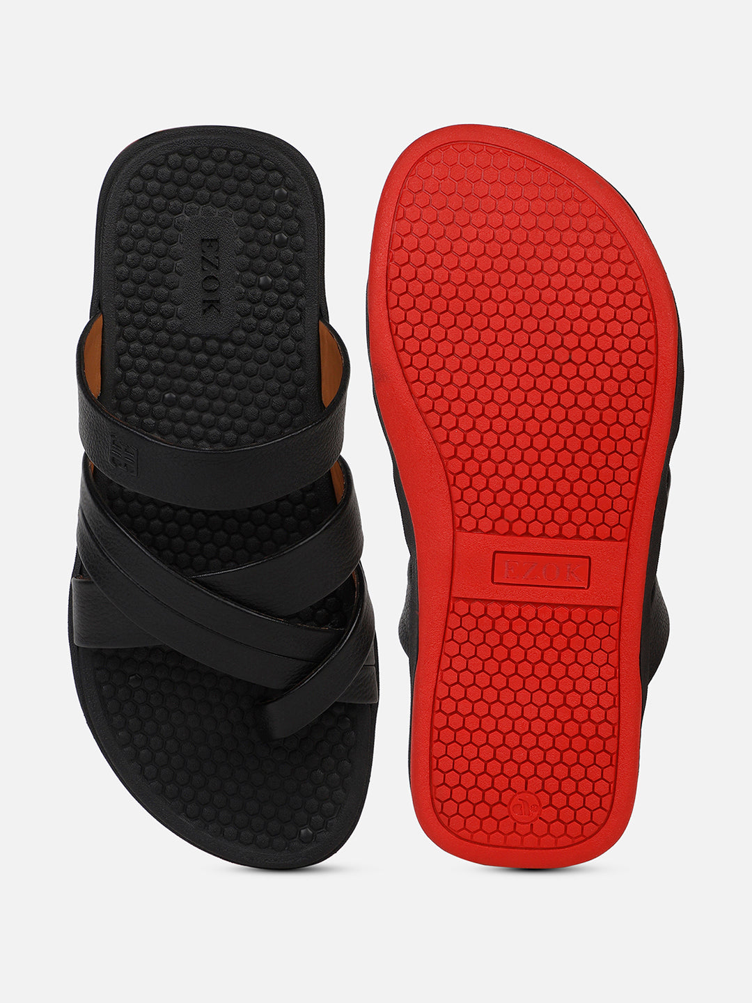 Leather Black sandal for men