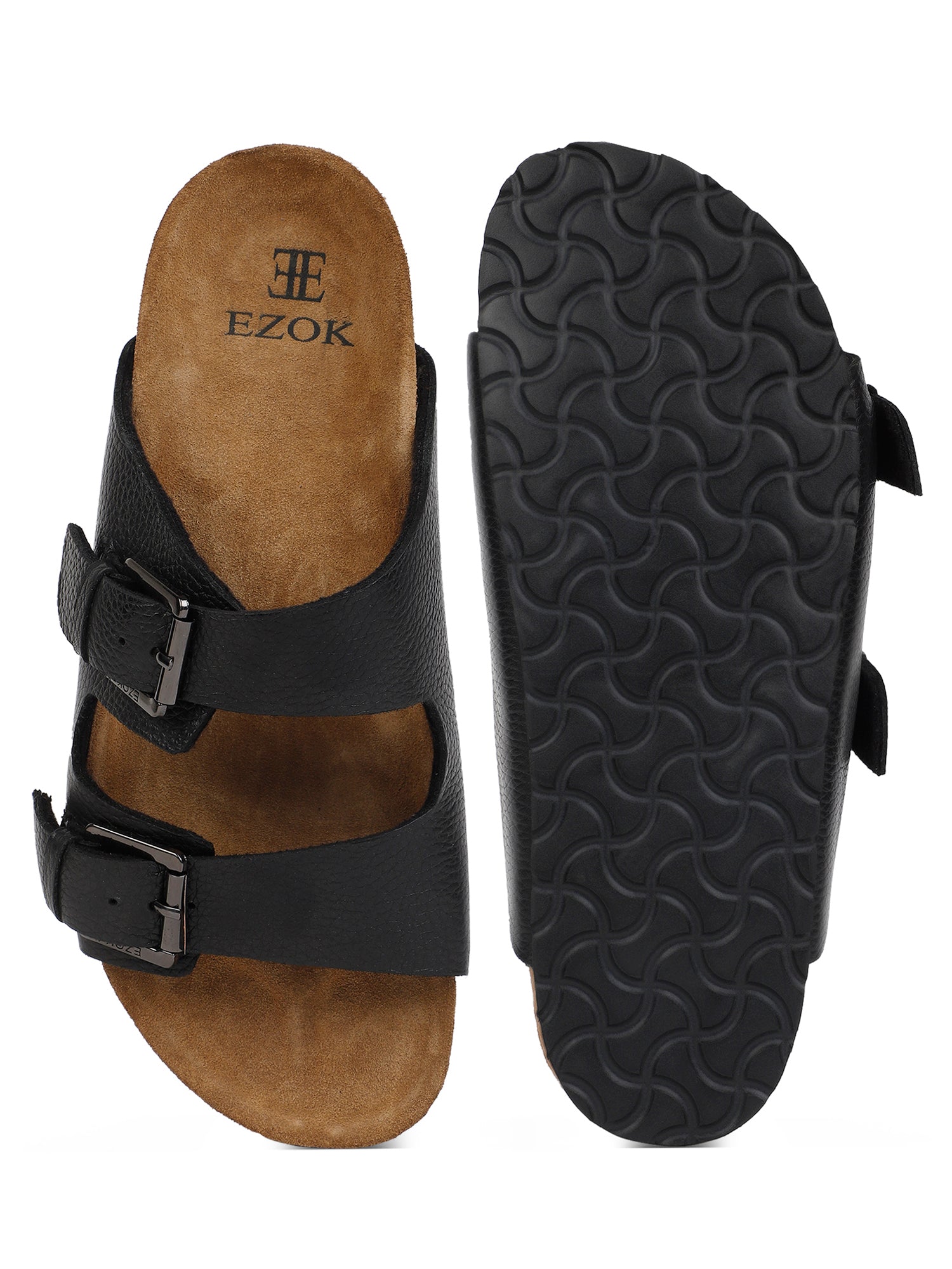 Black Leather sandal for men