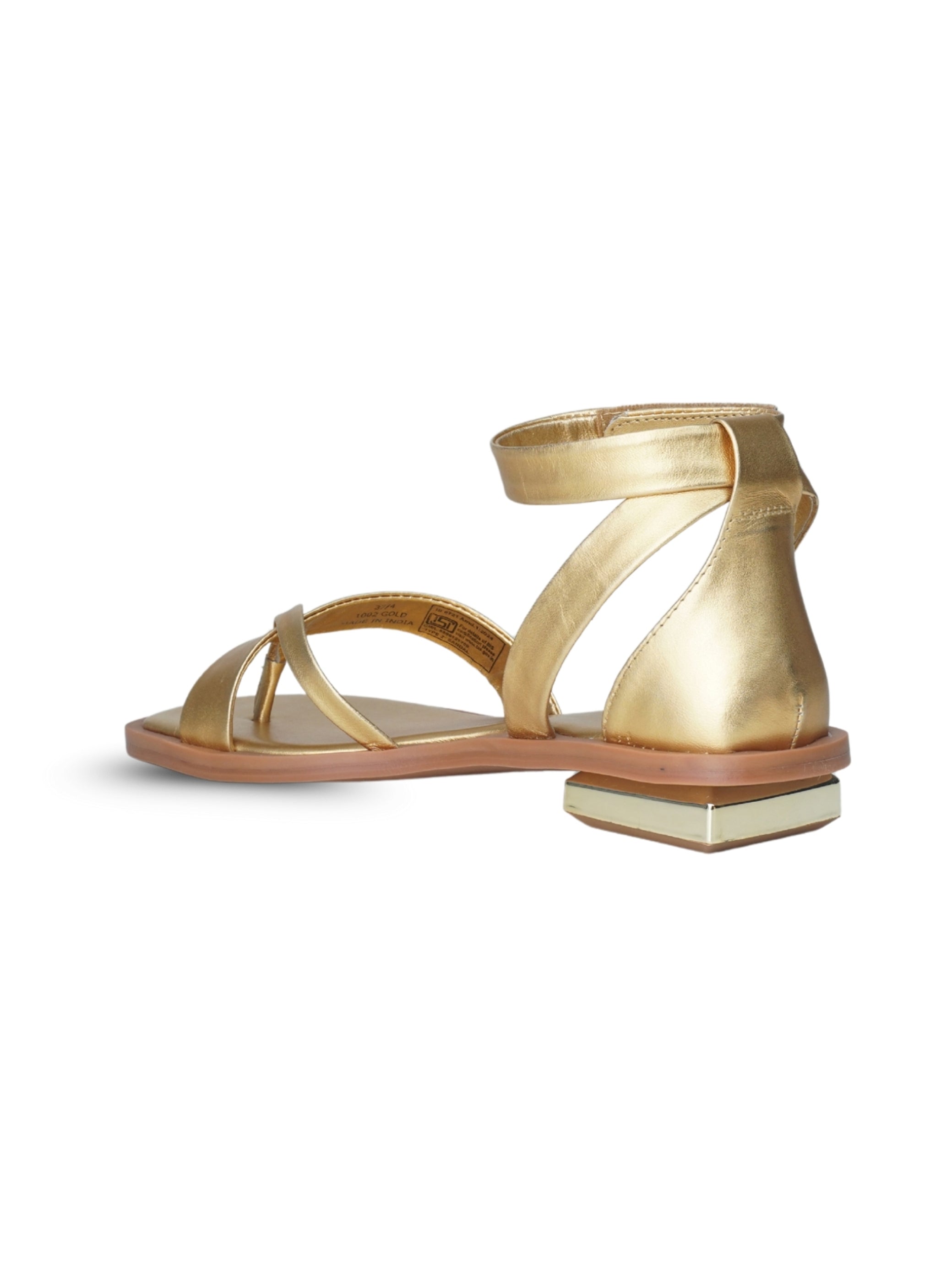 Ezok Women's Casual Leather Sandals | Stylish Open-Toe Flats Design with Cushioned Insole | Durable, Comfortable & Trendy for Daily Wear