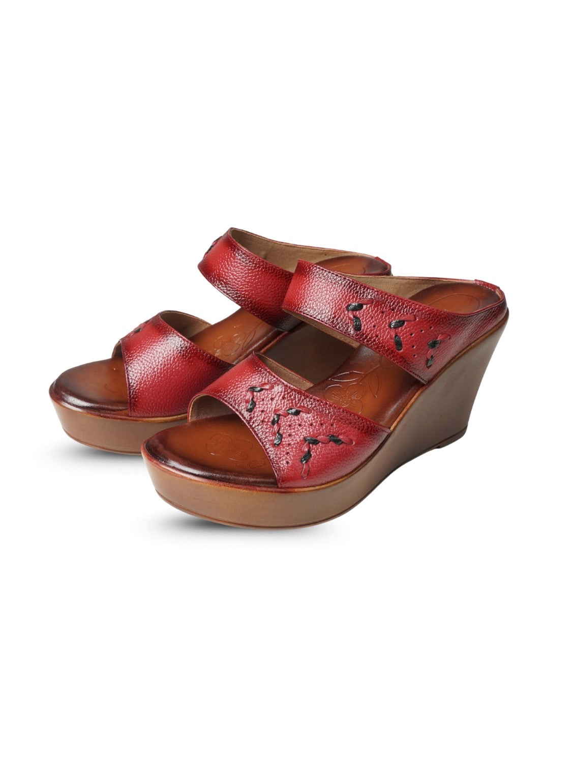 Ezok Women's Casual Genuine Leather Sandals | Stylish Open-Toe Design with Cushioned Insole | Comfortable & Trendy for Everyday Wear