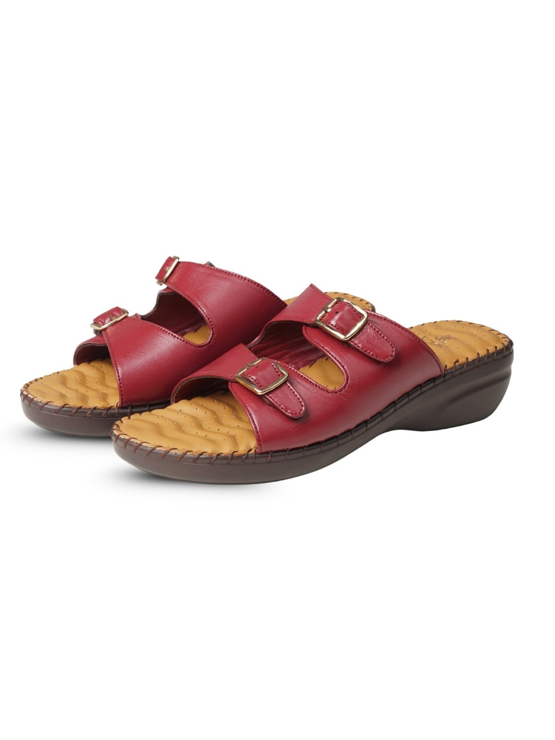 Ezok Women's Casual Genuine Leather Sandals | Stylish Open-Toe Design with Cushioned Insole | Comfortable & Trendy for Everyday Wear
