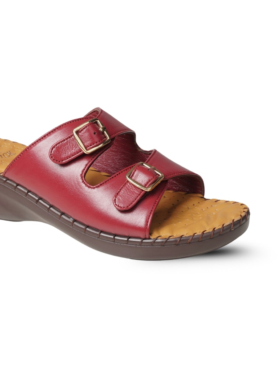 Ezok Women's Casual Genuine Leather Sandals | Stylish Open-Toe Design with Cushioned Insole | Comfortable & Trendy for Everyday Wear