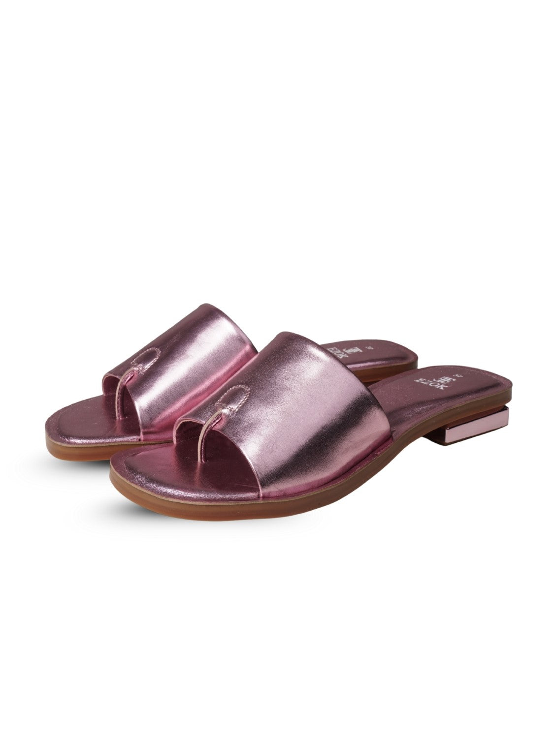 Women’s Pink Slip-On Flats | Comfortable Daily Wear Toe-Ring Sandals | Stylish Casual Flats for Women | Lightweight Soft Sole Footwear