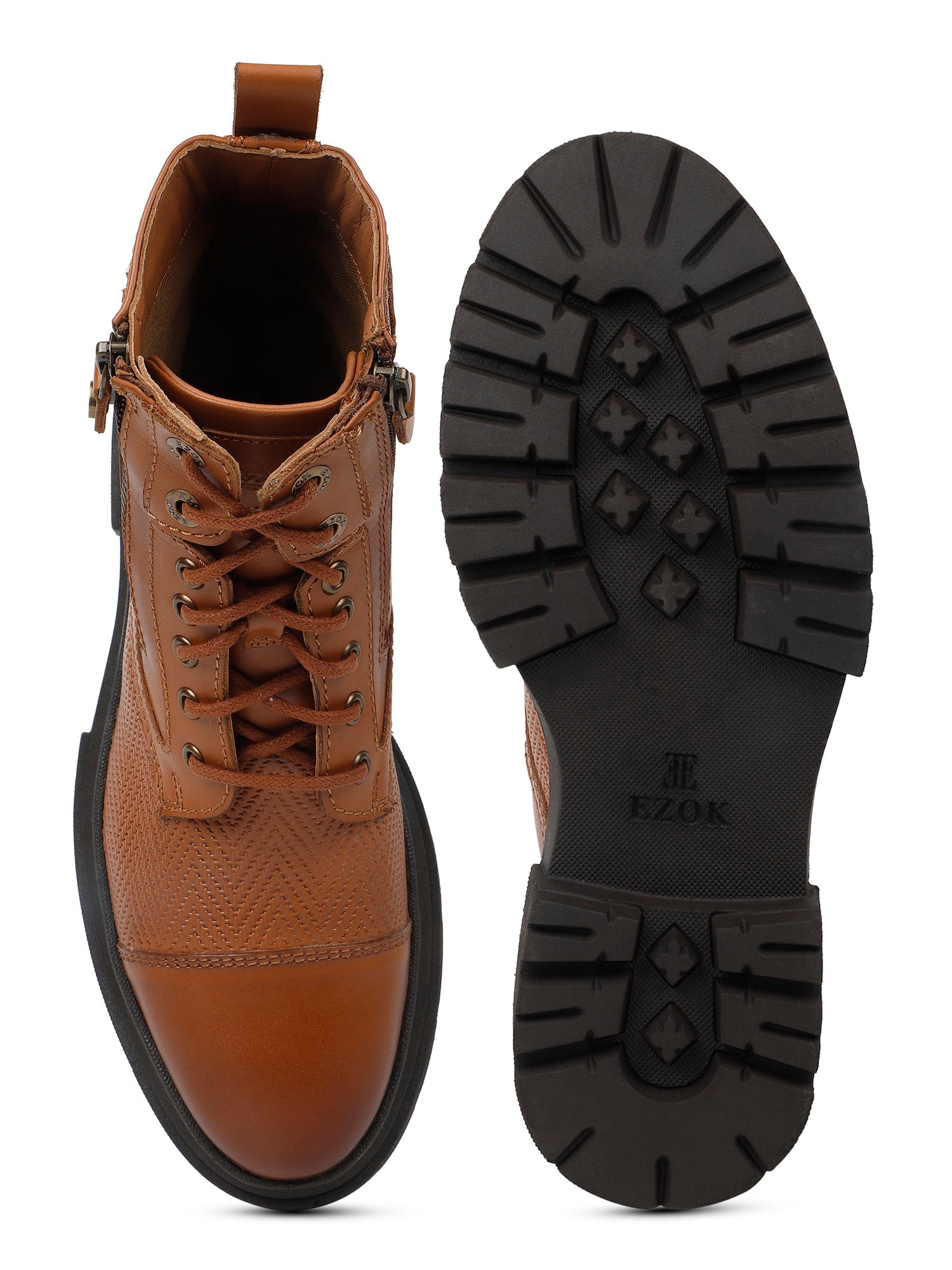 Ezok Tan Casual boot shoes for men (2501)