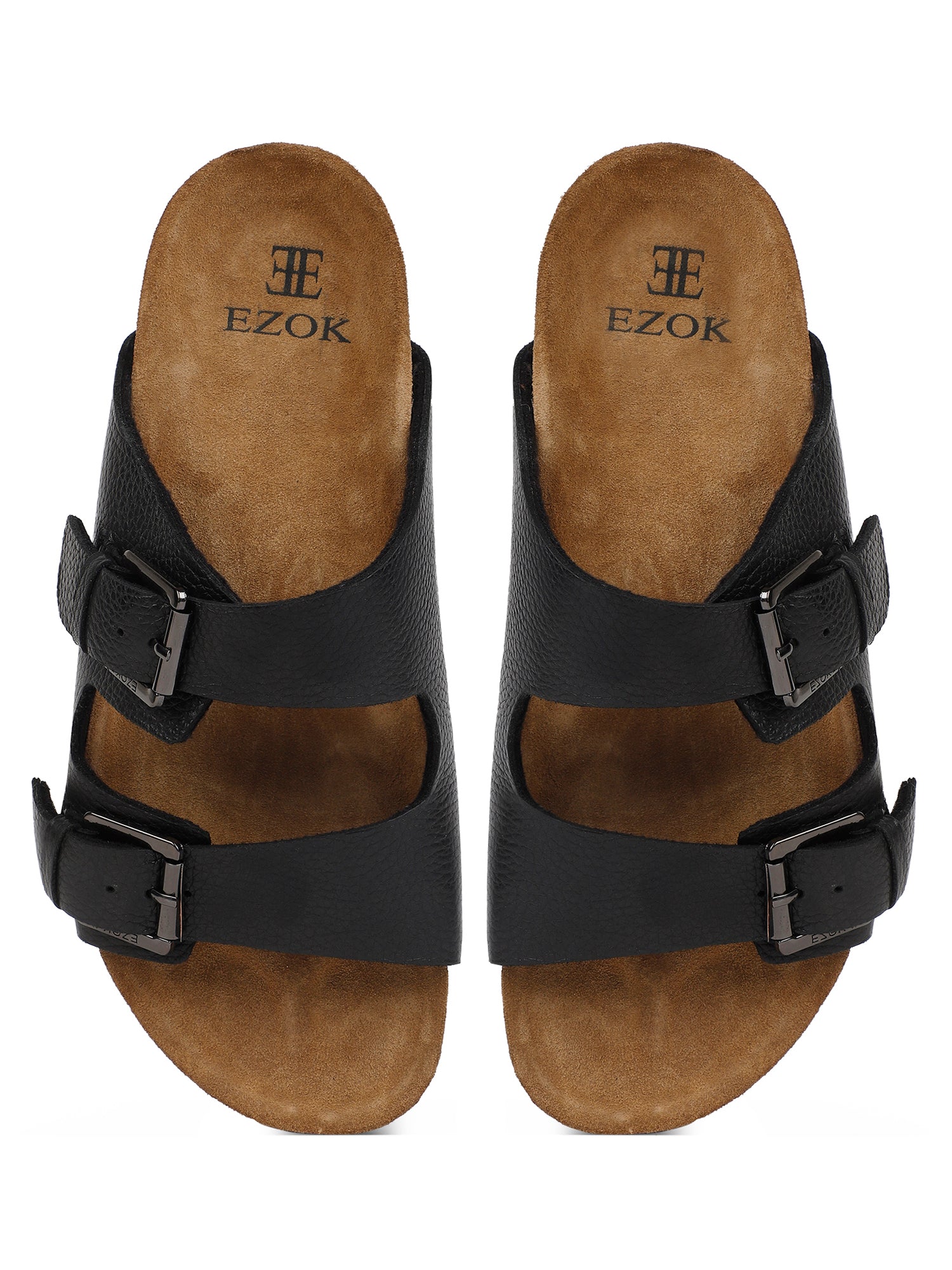 Black Leather sandal for men
