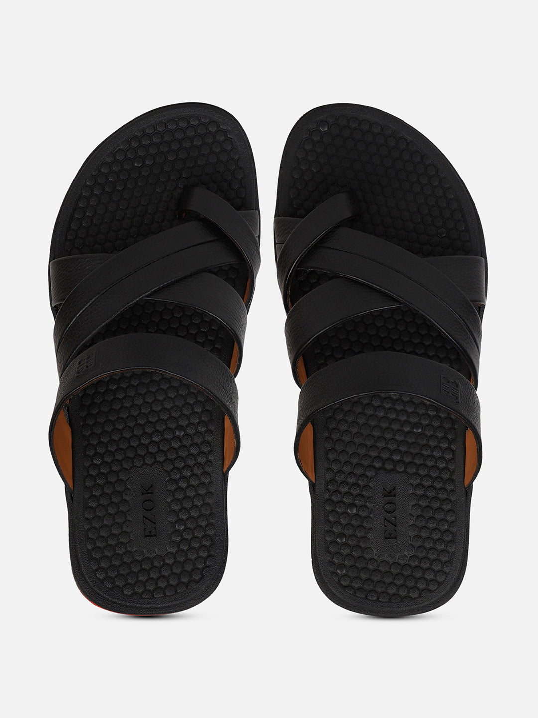 Leather Black sandal for men