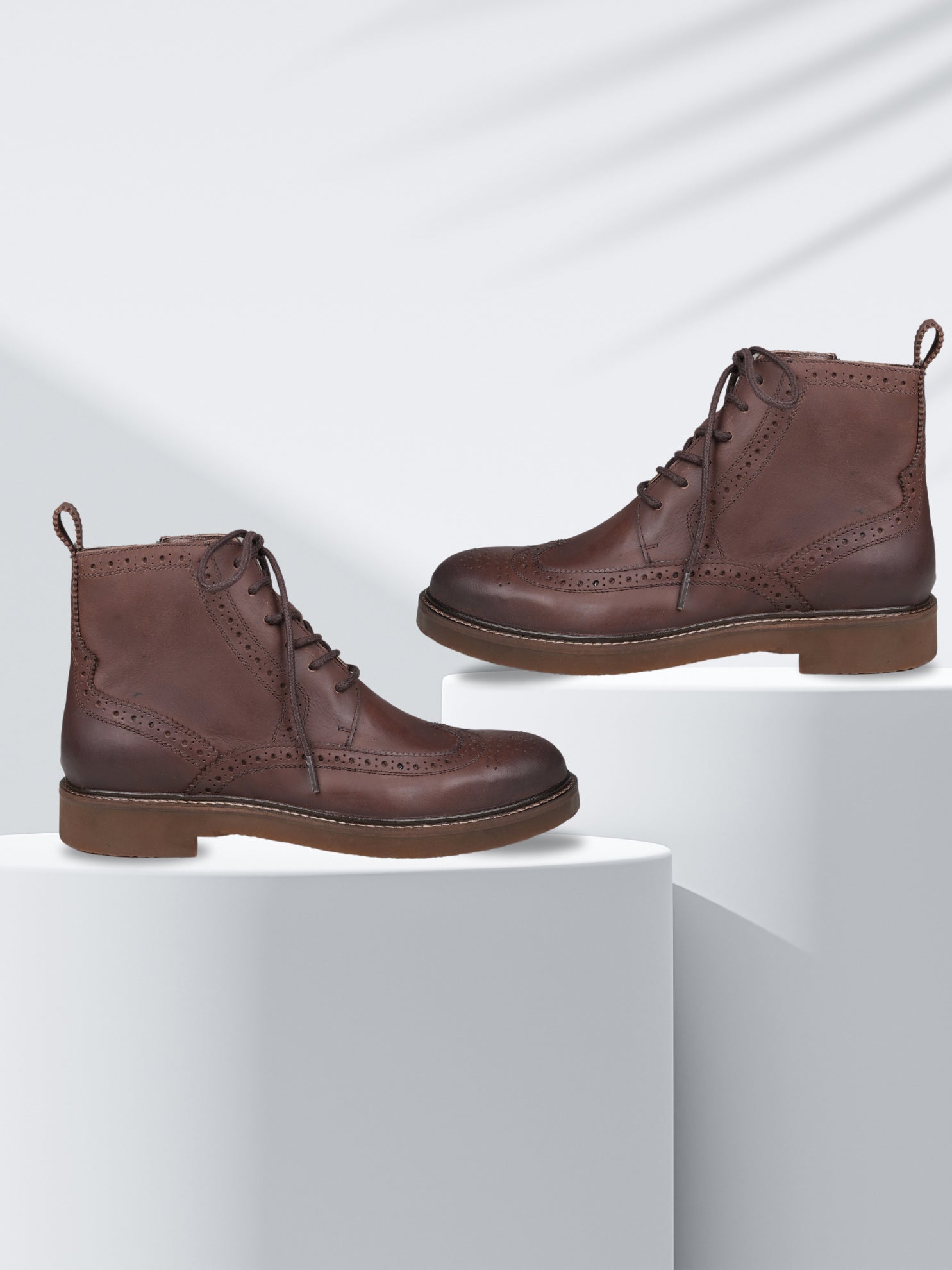 Ezok lace Up leather Boots for Men