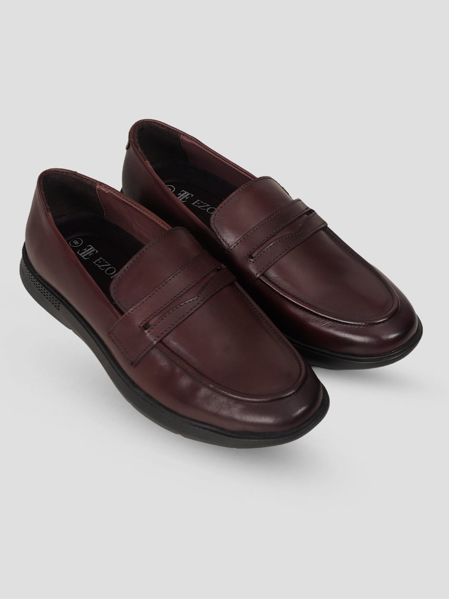 Ezok Men's Leather Casual Slip-On Shoes | Comfortable & Easy to Wear