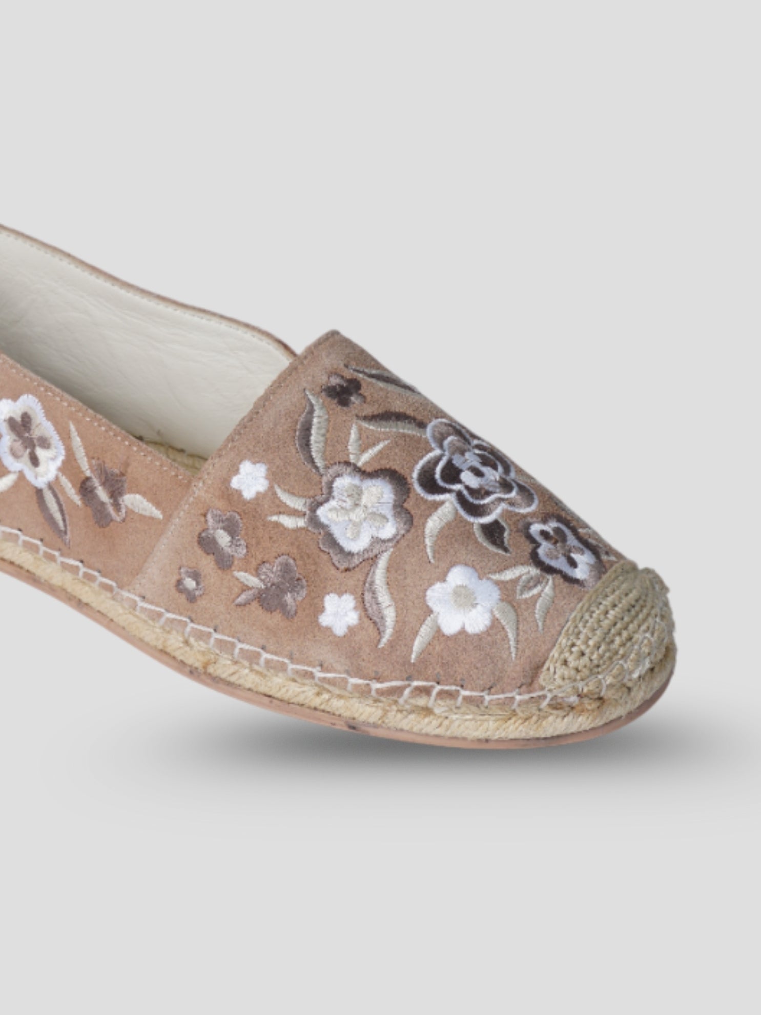 Ezok Taupe Suede Leather Slip On Casual Shoe