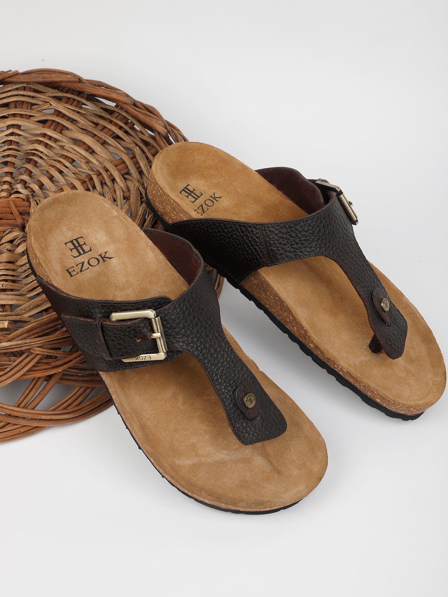 Leather sandal for men (Brown)