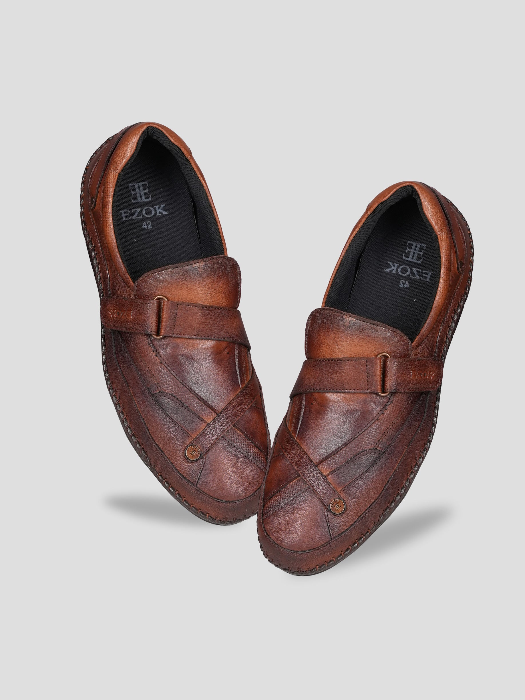Ezok Leather Casual Shoes For Men