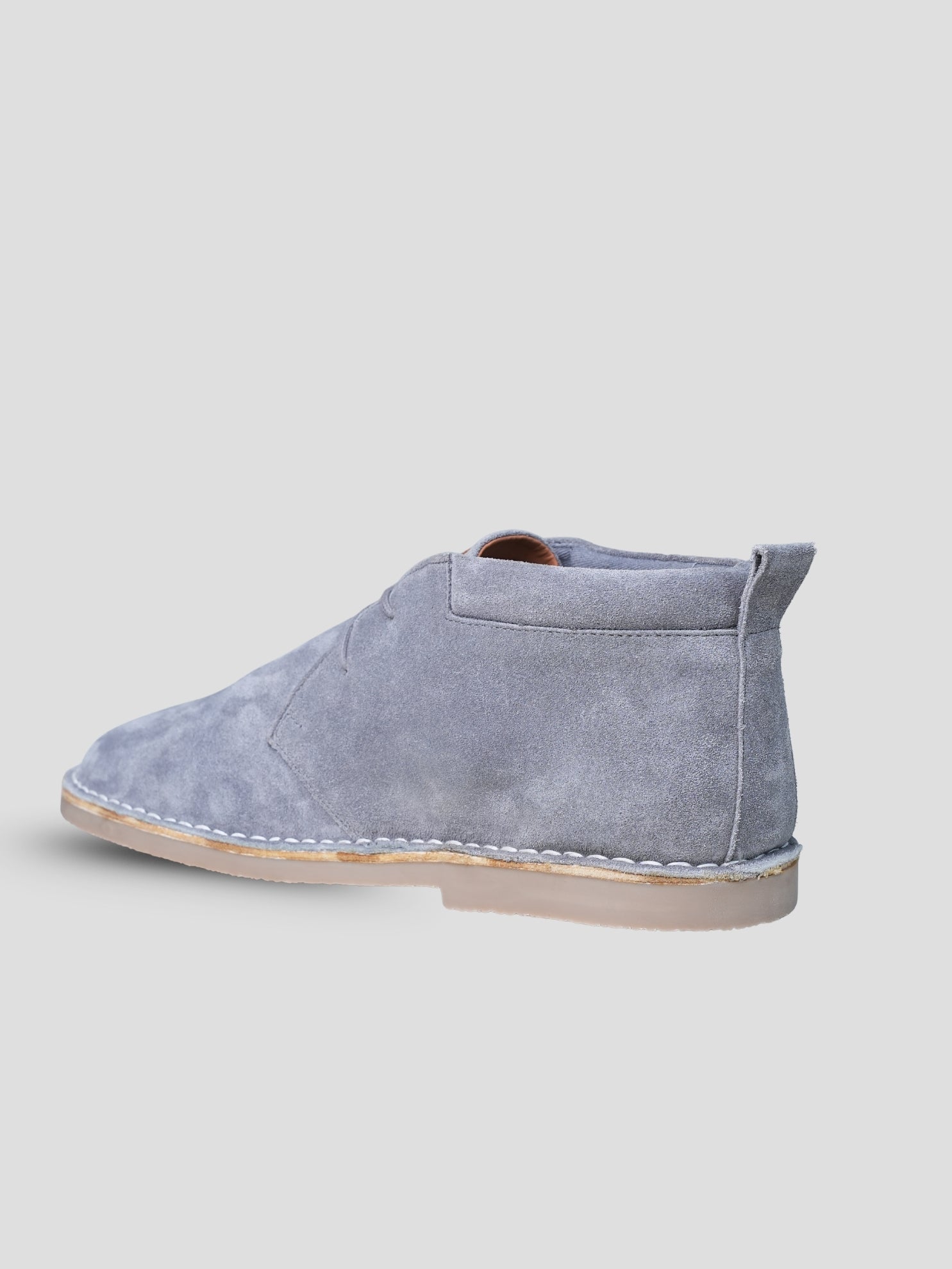 EZOK Men’s Leather Lace-Up Boots | Premium Snuff Blue Leather | Durable TPR Sole | Casual & Semi-Casual Wear