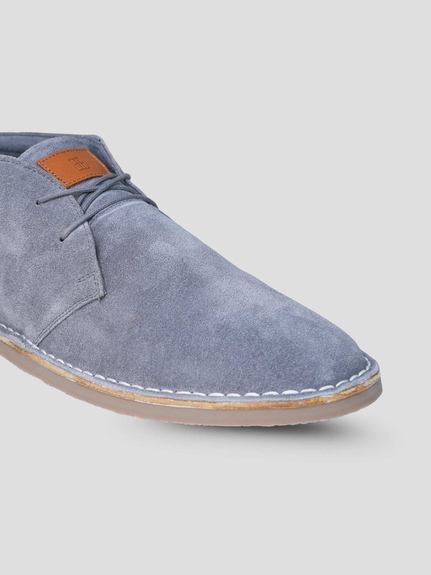 EZOK Men’s Leather Lace-Up Boots | Premium Snuff Blue Leather | Durable TPR Sole | Casual & Semi-Casual Wear