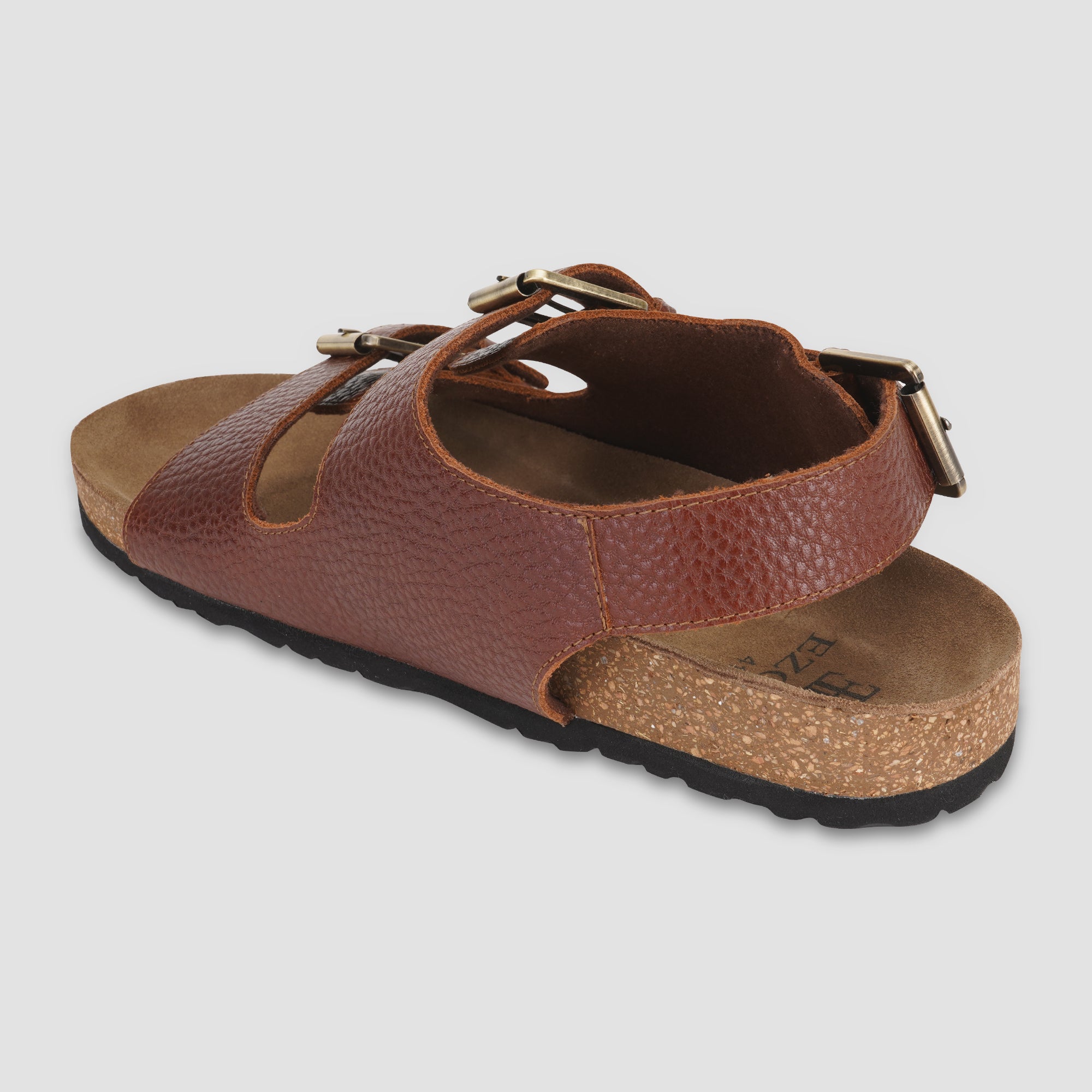 Ezok Tan Leather Sandal For Men