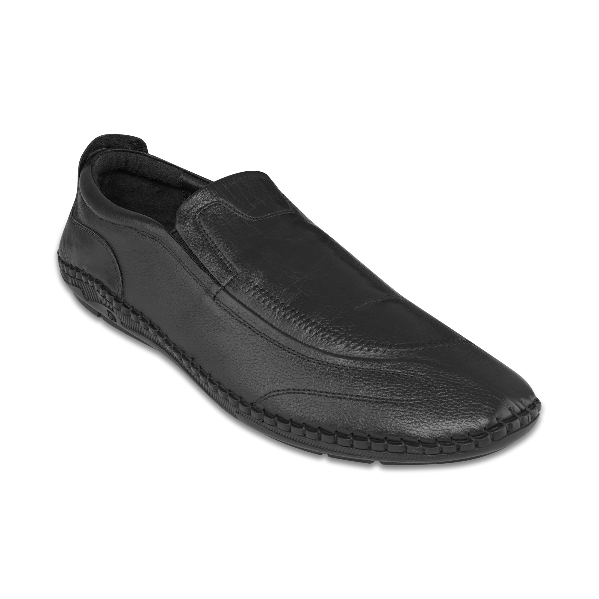 Ezok Men Black Casual Leather Shoes For Men