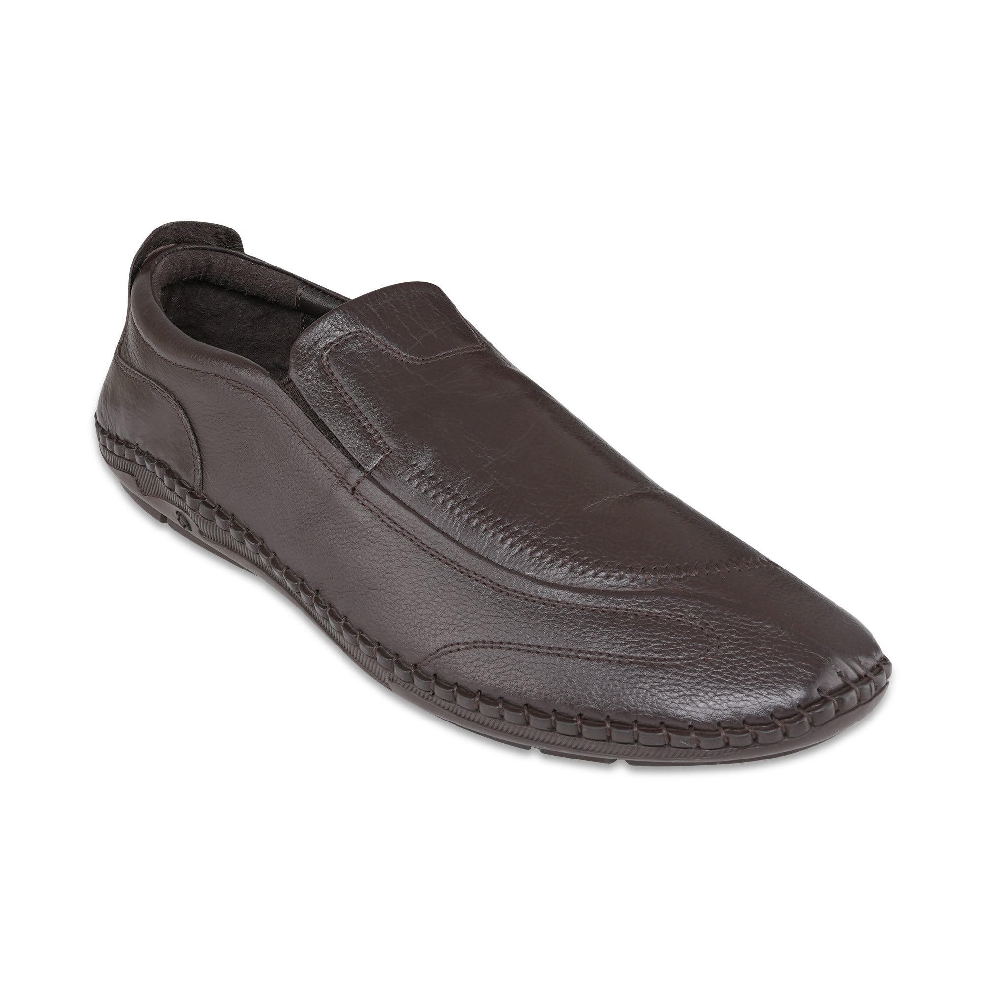 Ezok Men Brown Casual Leather Shoes For Men