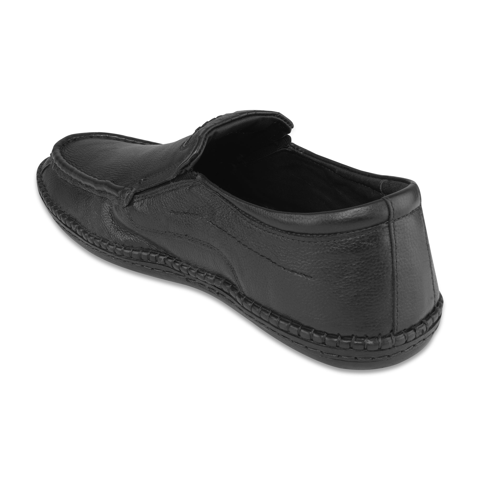 Ezok Men Black Casual Leather Shoes For Men