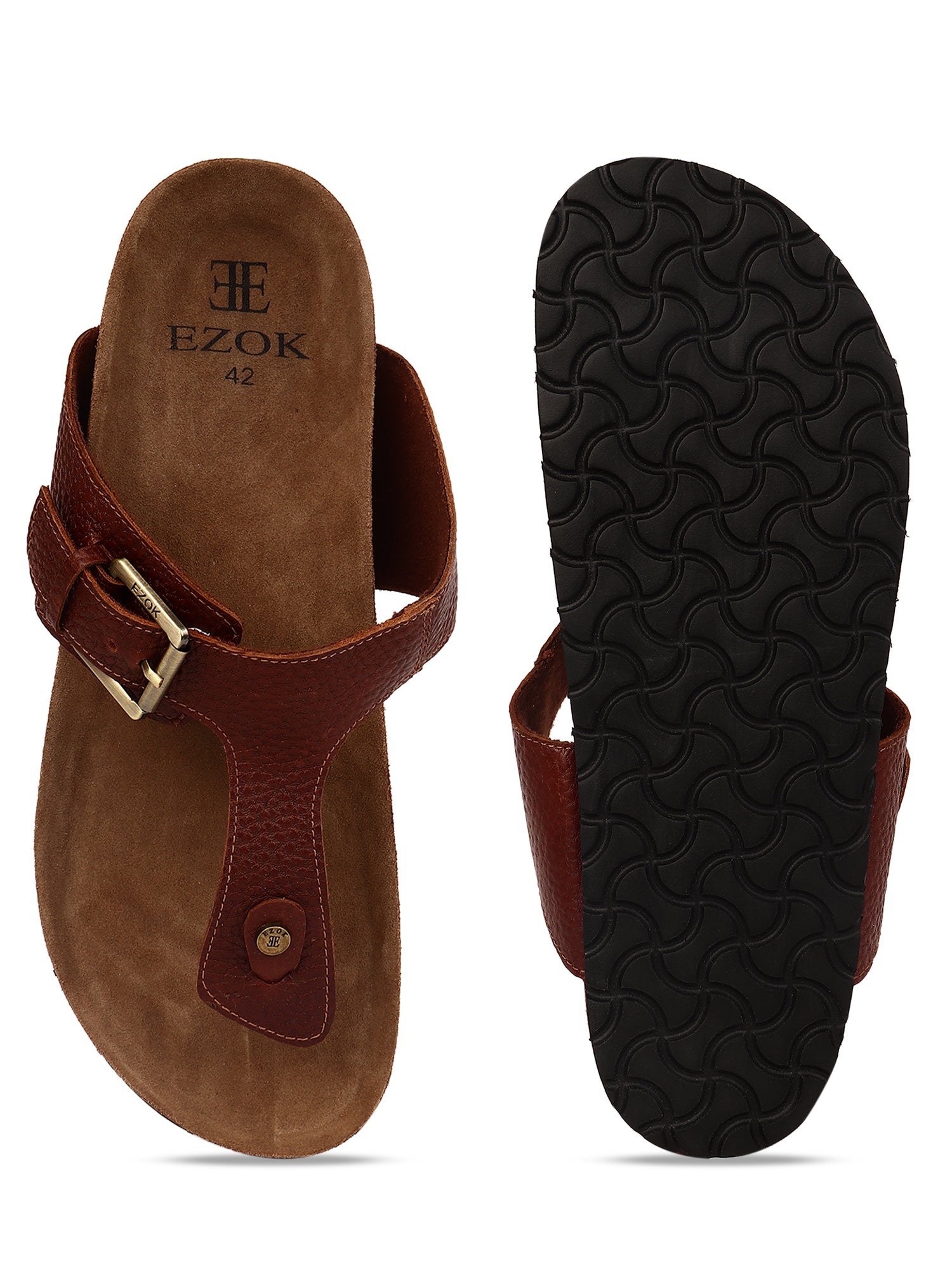 Ezok tan leather sandal (2309)