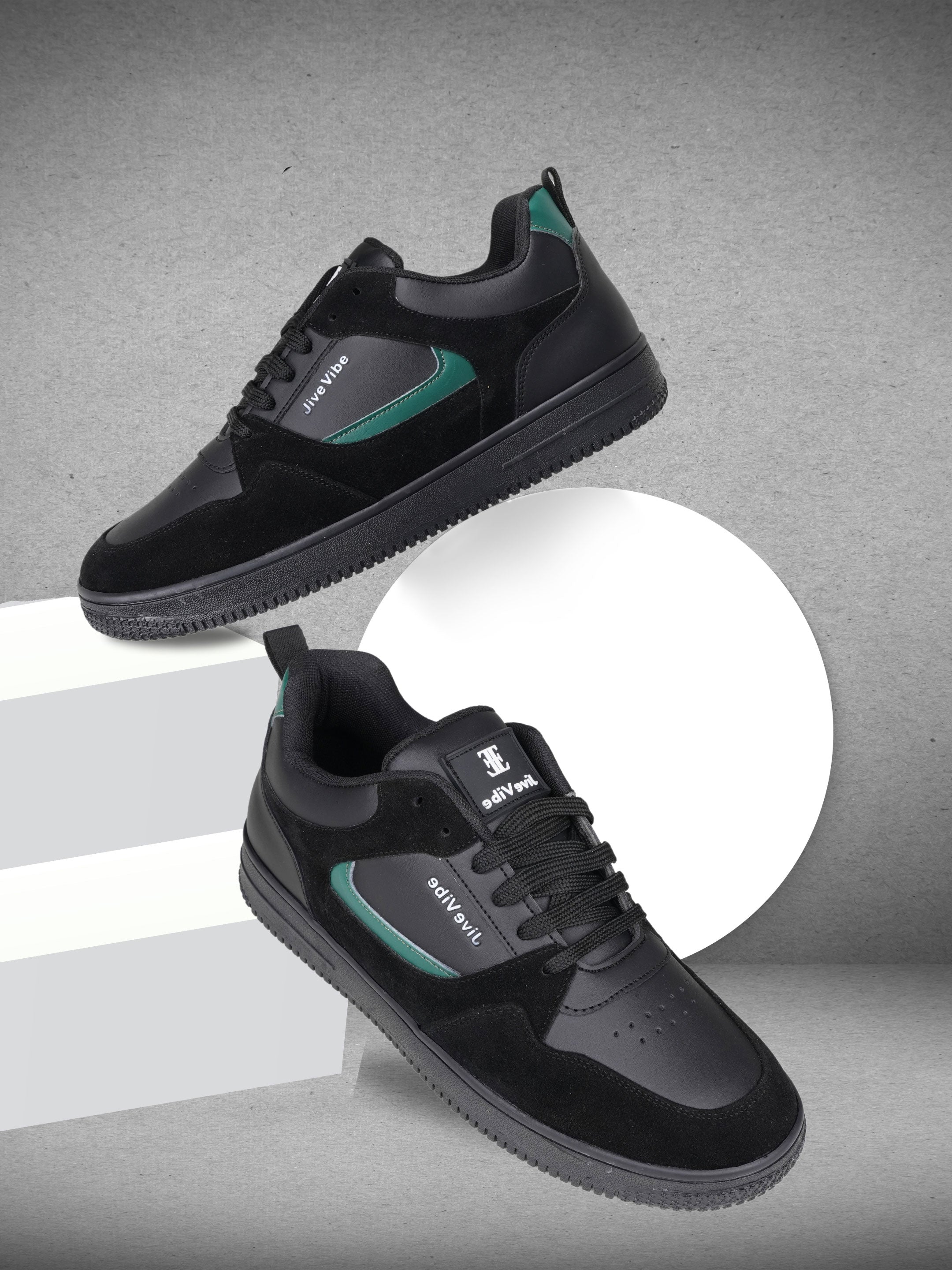 JiveVibe Men’s Synthetic Sneakers - Trendy & Comfortable