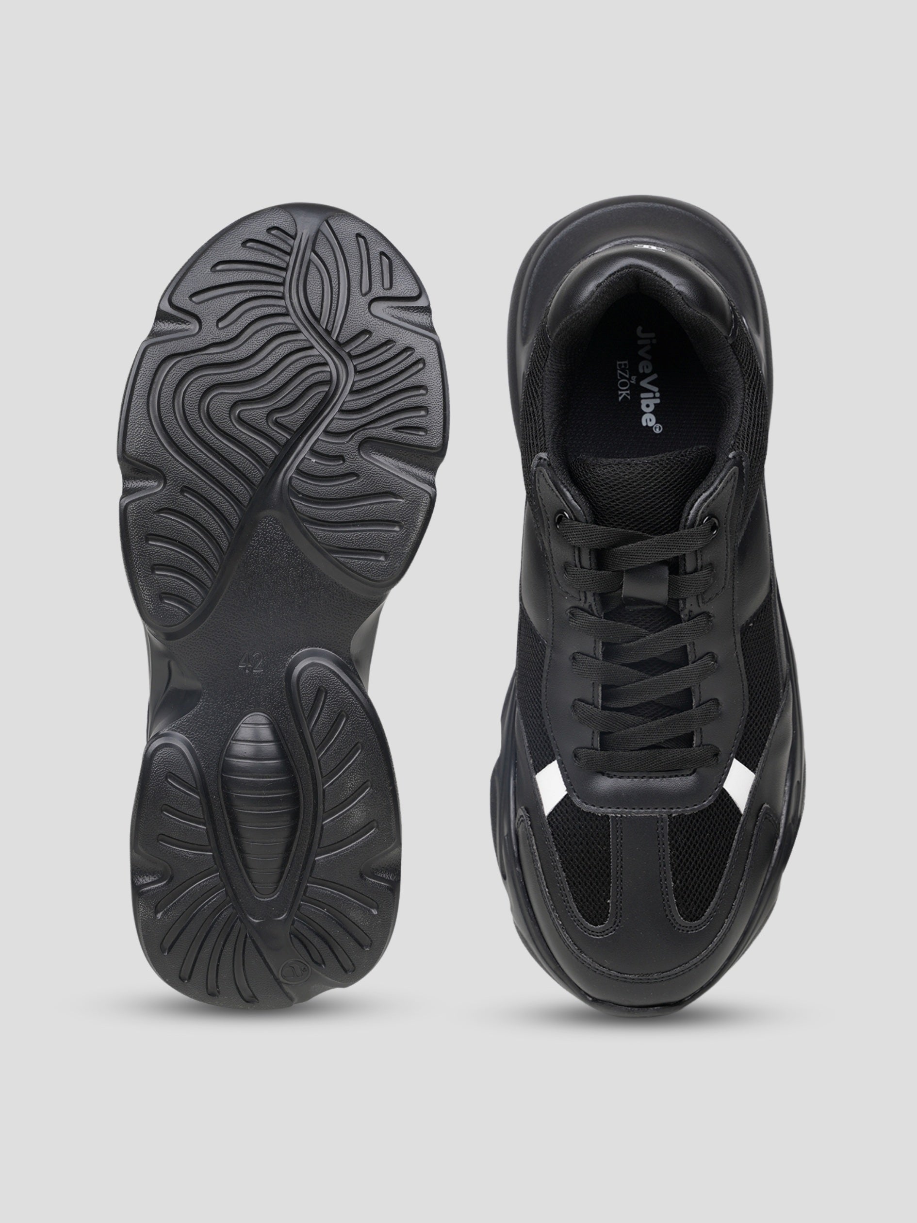 JiveVibe Men's Lace-Up Sneakers – Stylish & Comfortable