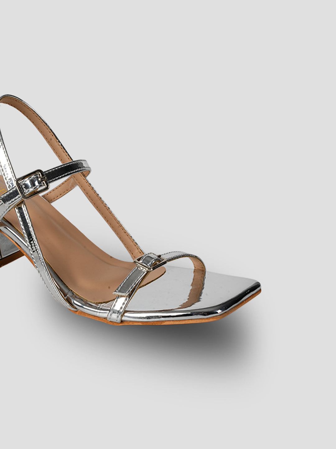 JiveVibe By Ezok Women's Block Heel Strappy Golden Sandal.