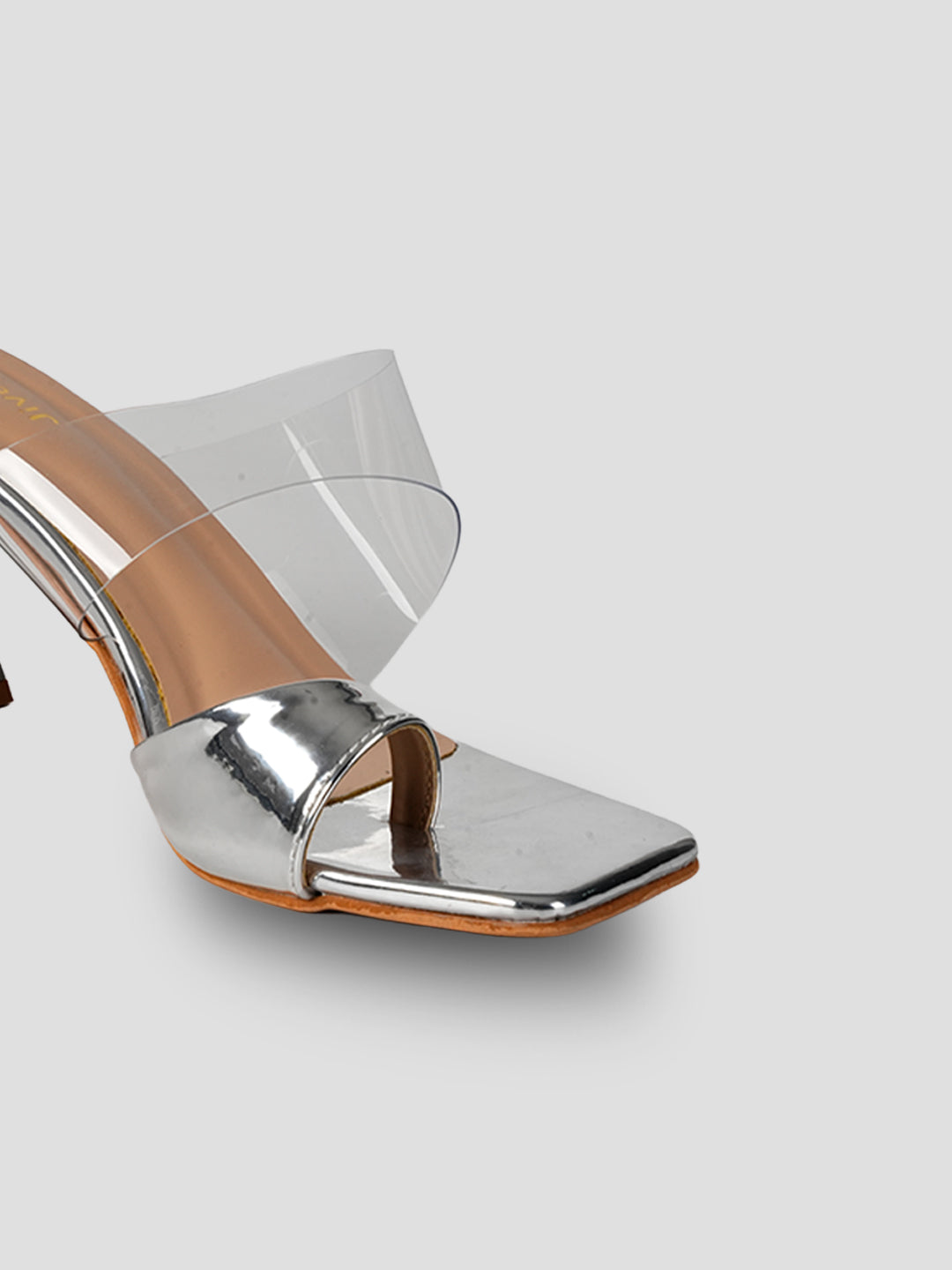 JiveVibe By Ezok Women's Block Heel Mule Golden Sandal.