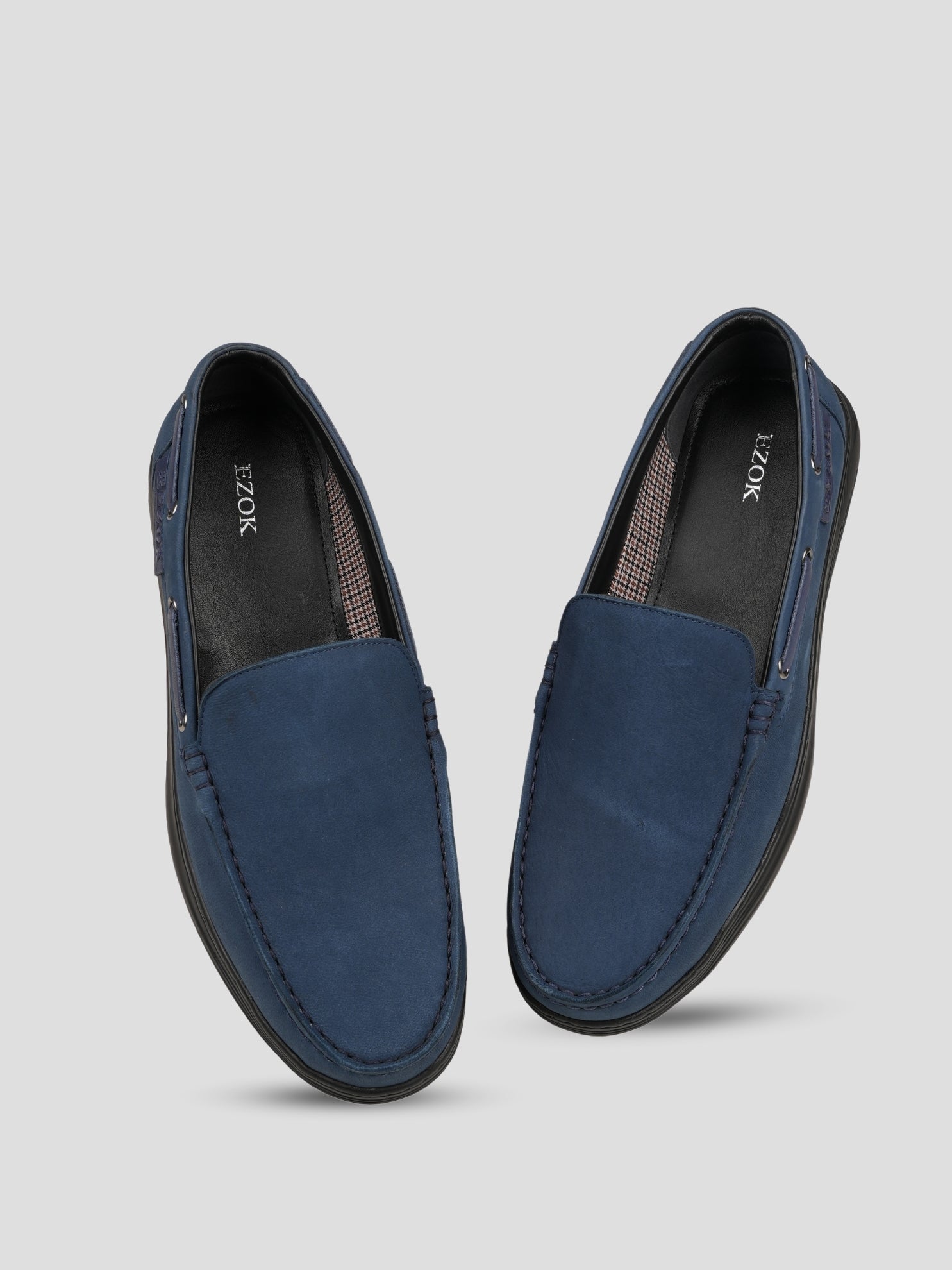 Ezok Men's Leather Slip-On Casual Shoes - Effortless Style & Comfort