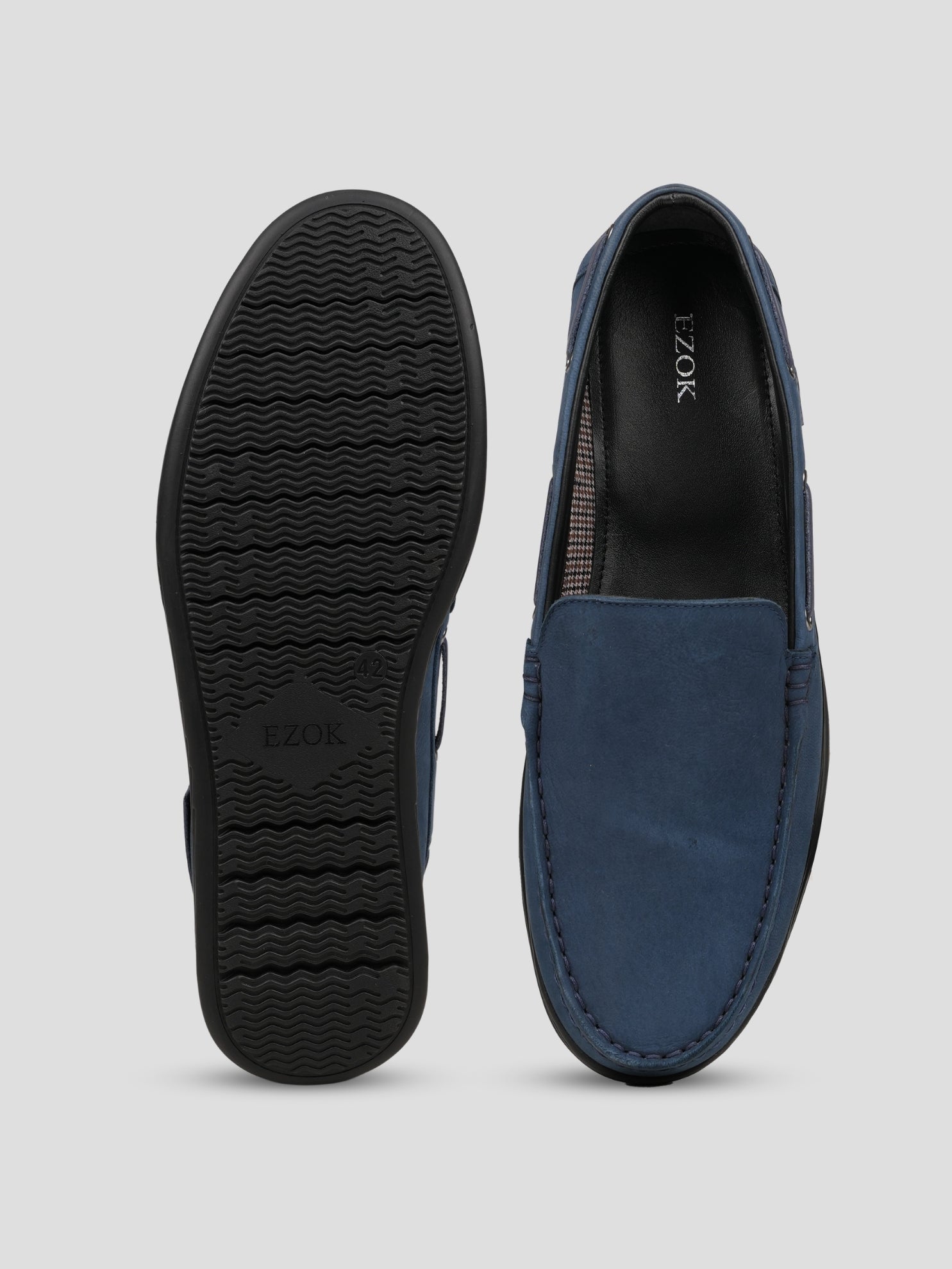 Ezok Men's Leather Slip-On Casual Shoes - Effortless Style & Comfort